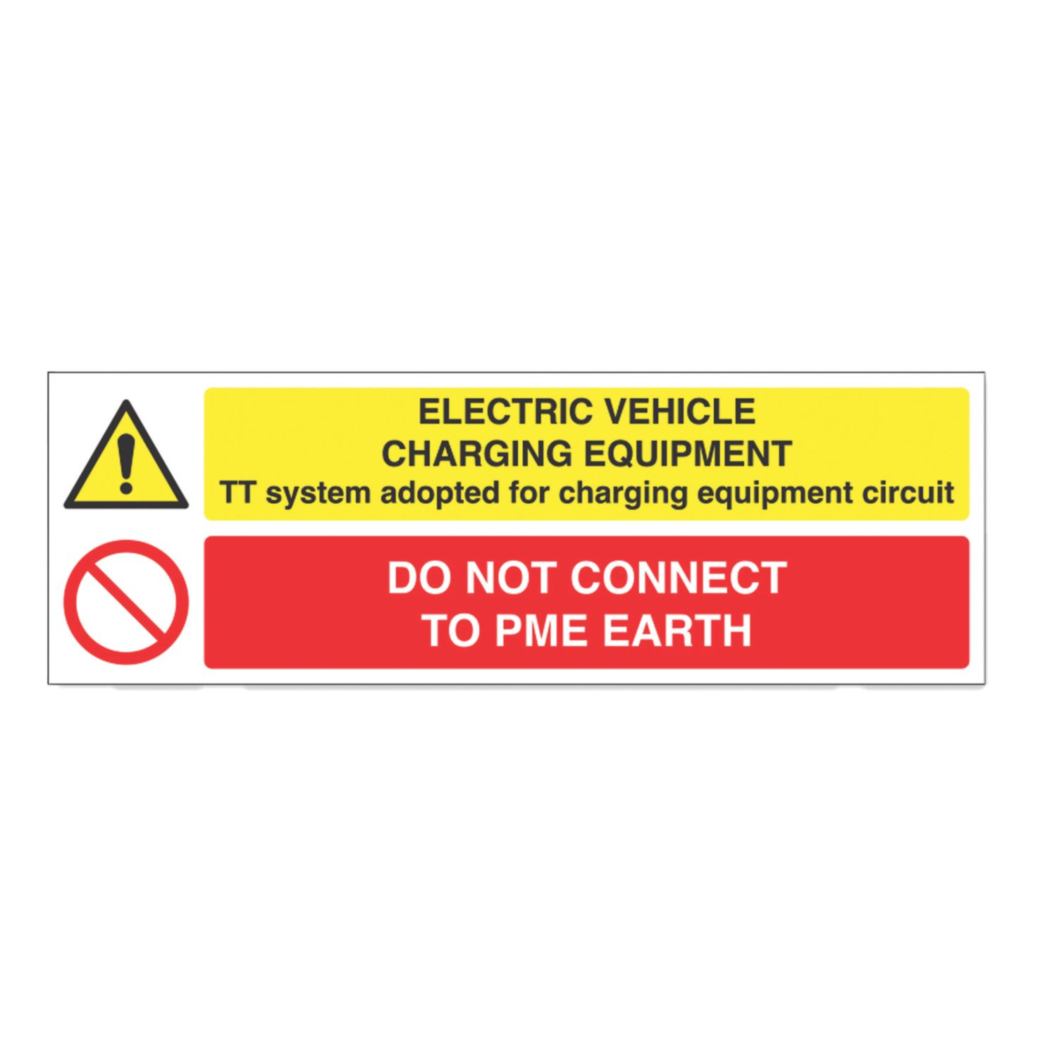 Essentials EV Charging PME Labels 75mm x 25mm (662YU)