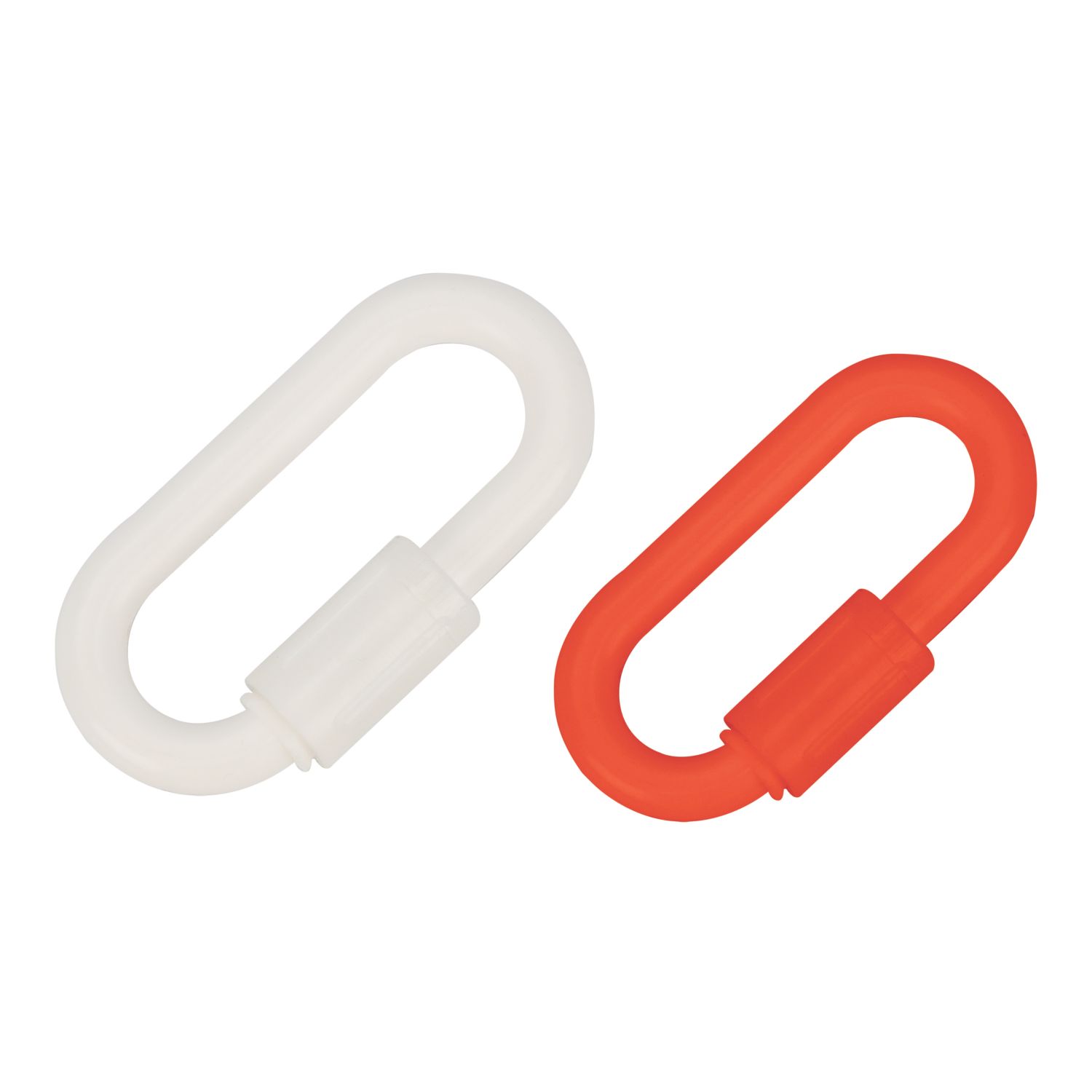 Essentials Plastic Barrier Chain Connector Red/White 26.5mm 20 Pack (663RE)