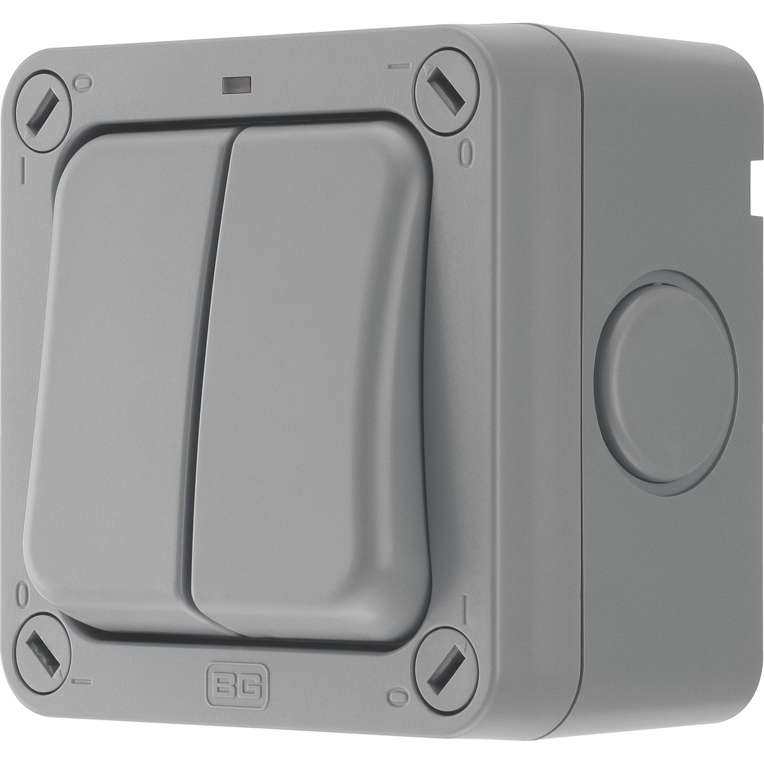 British General IP66 20A 2-Gang 2-Way Weatherproof Outdoor Switch with Neon (66499)