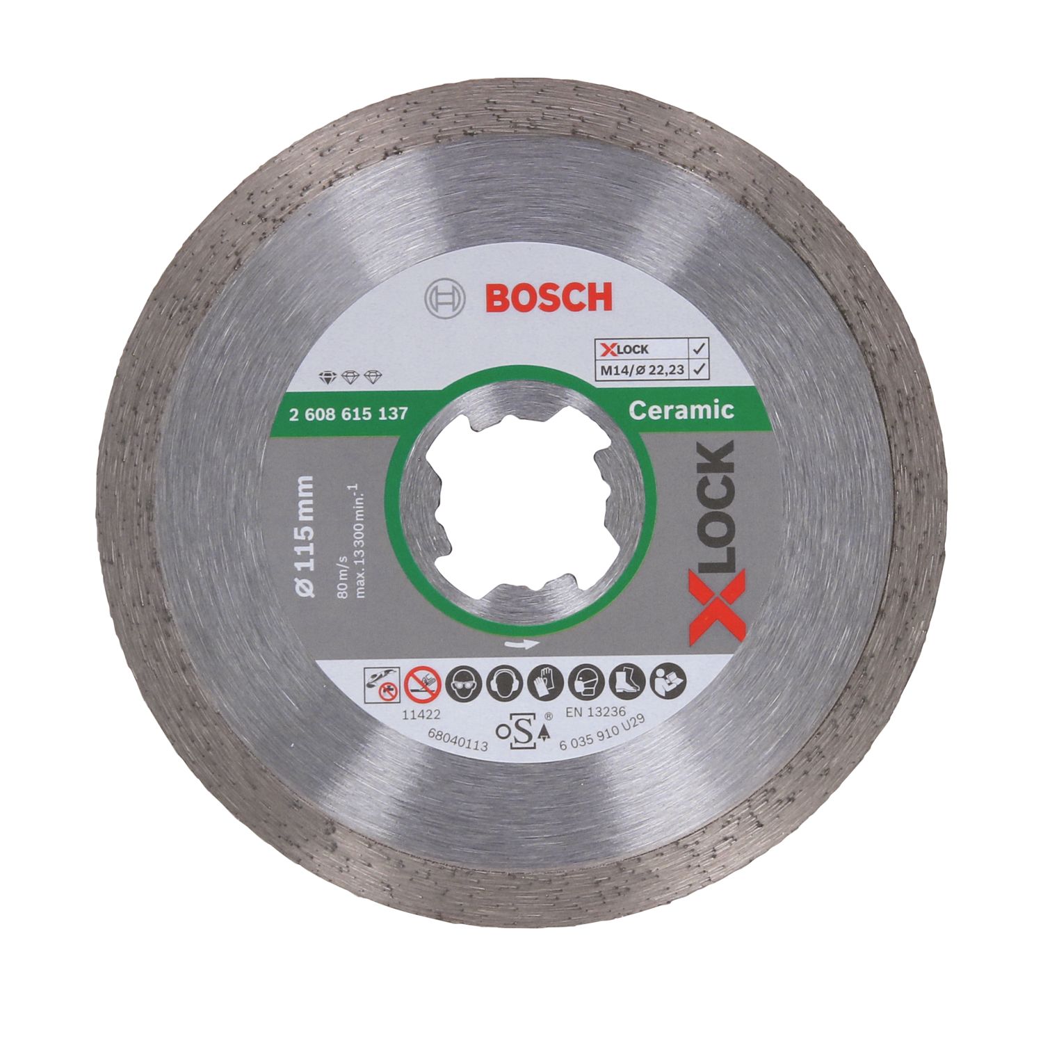 Bosch XLock Tile Diamond Disc 115mm x 22.23mm (664VX)