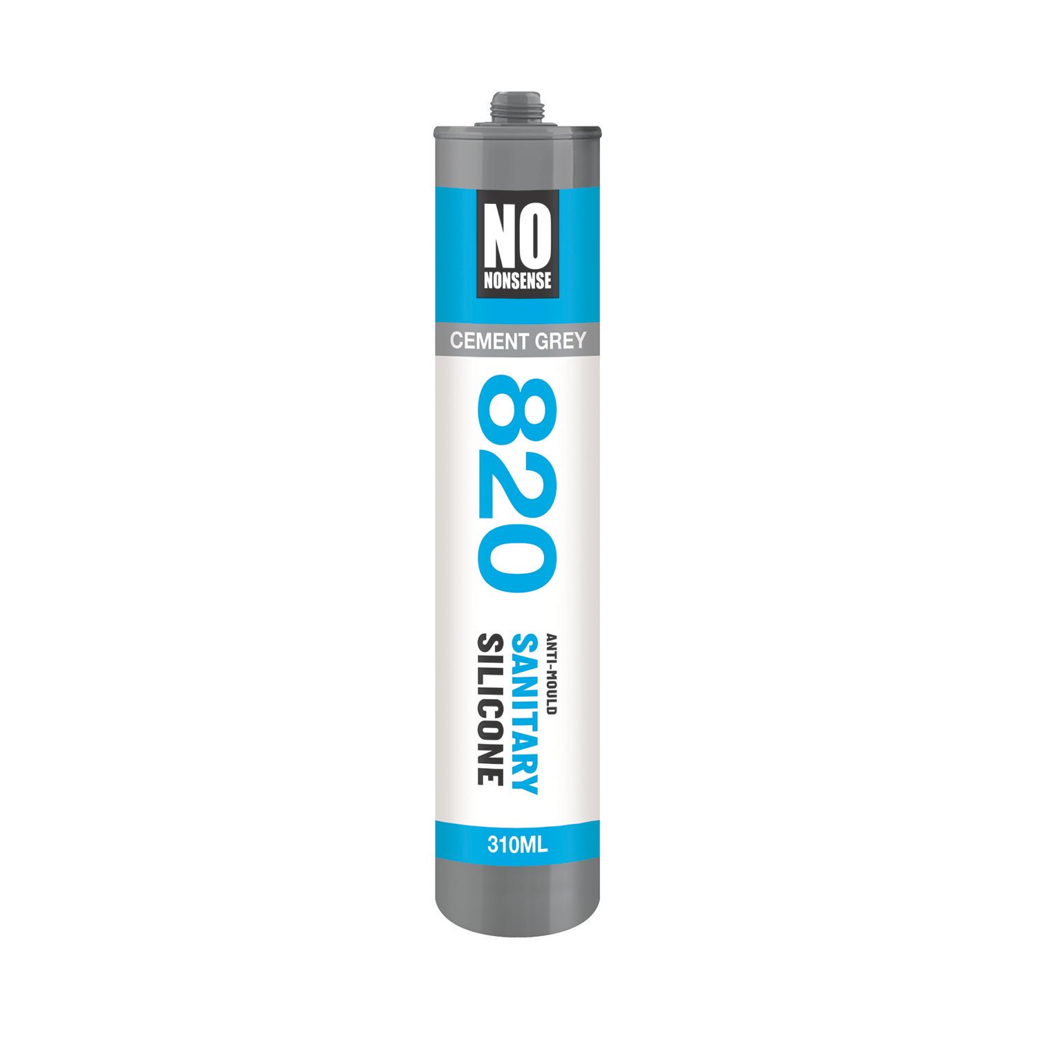 No Nonsense 820 Sanitary Silicone Sealant Cement Grey 310ml (6653H)