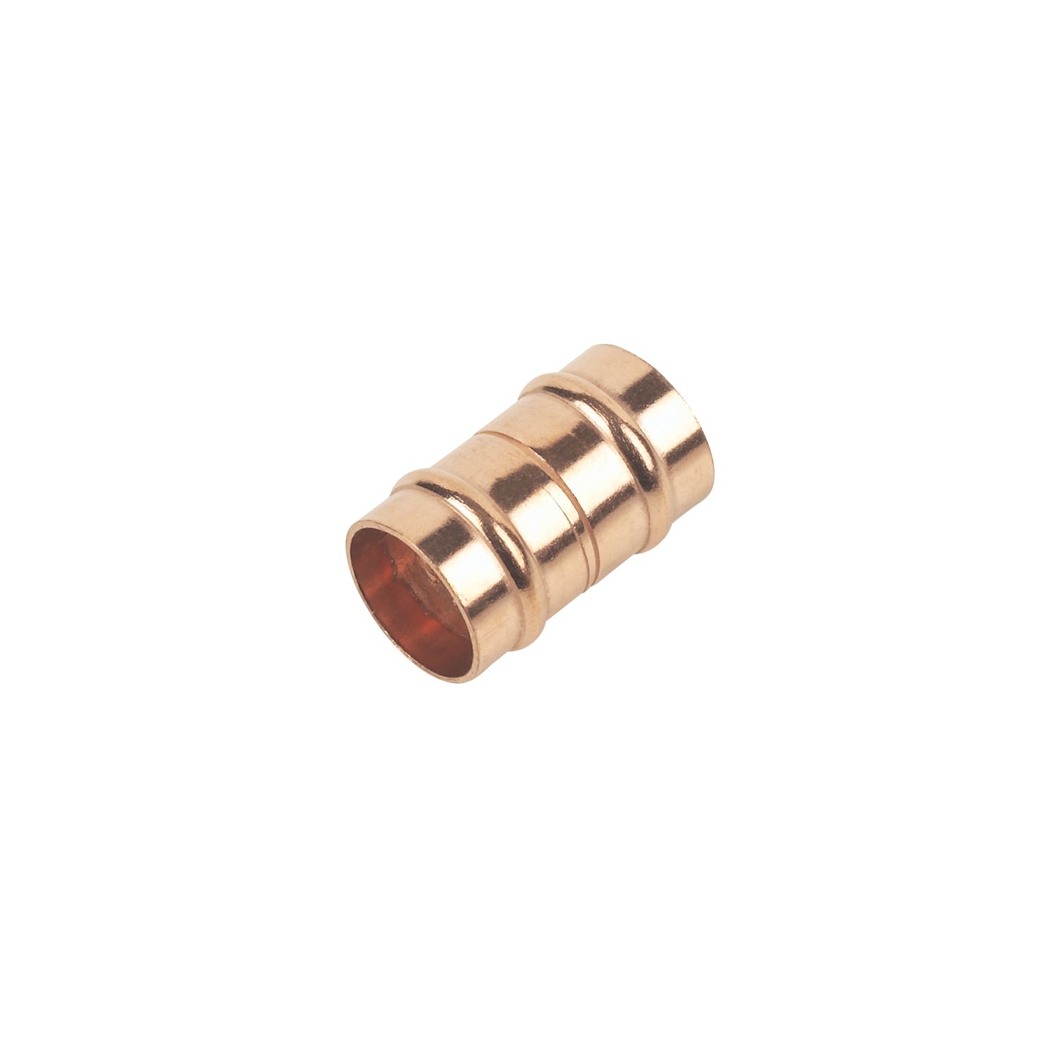 Flomasta Copper Solder Ring Equal Couplers 15mm 2 Pack (66884)