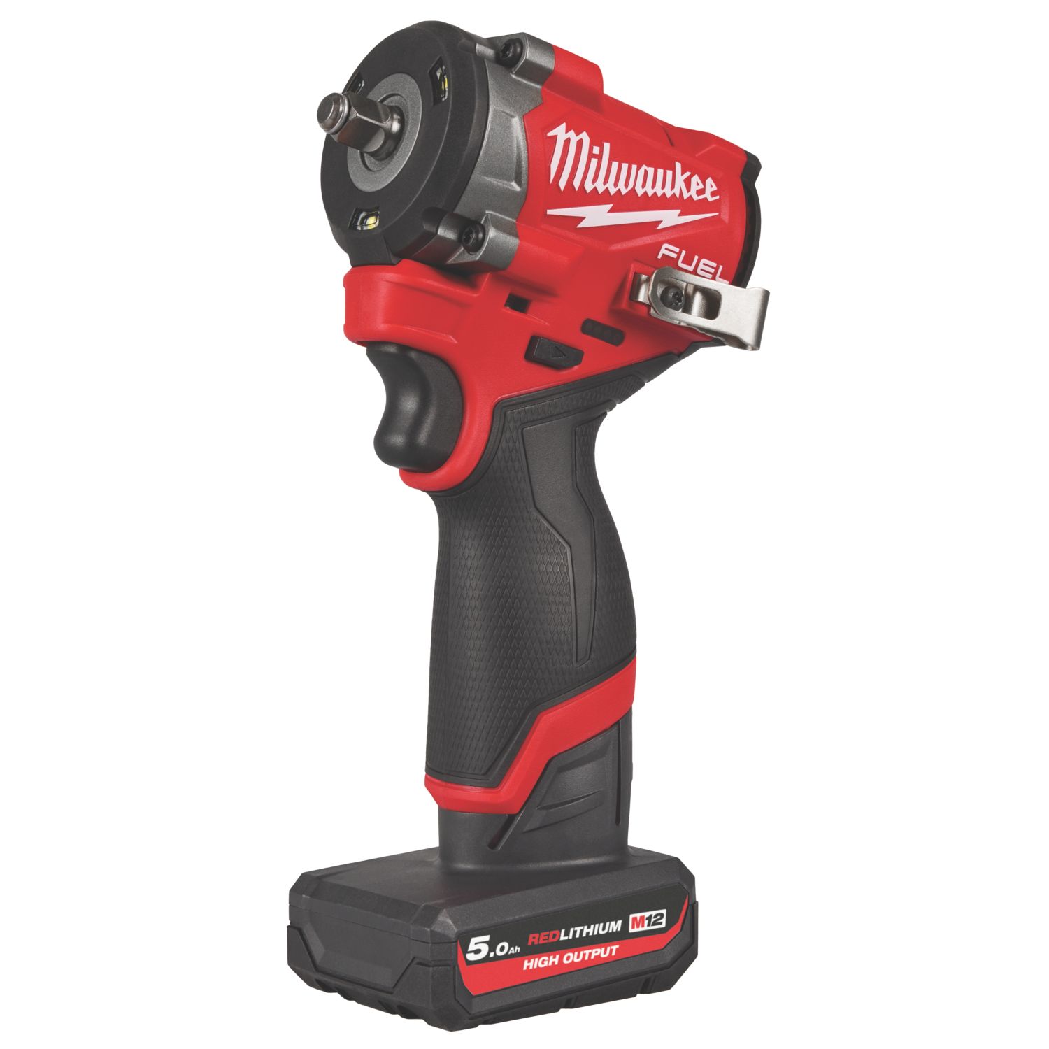 Milwaukee M12 FCIWF38G3-502X FUEL 12V 2 x 5.0Ah Li-Ion RedLithium High Output Brushless Cordless Impact Wrench (668EN)