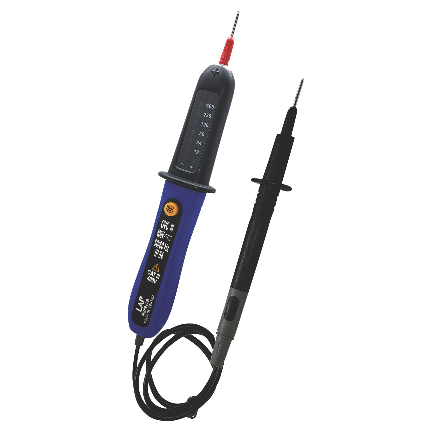 LAP AC/DC 2-Pole Voltage Tester with RCD 400V (669HY)