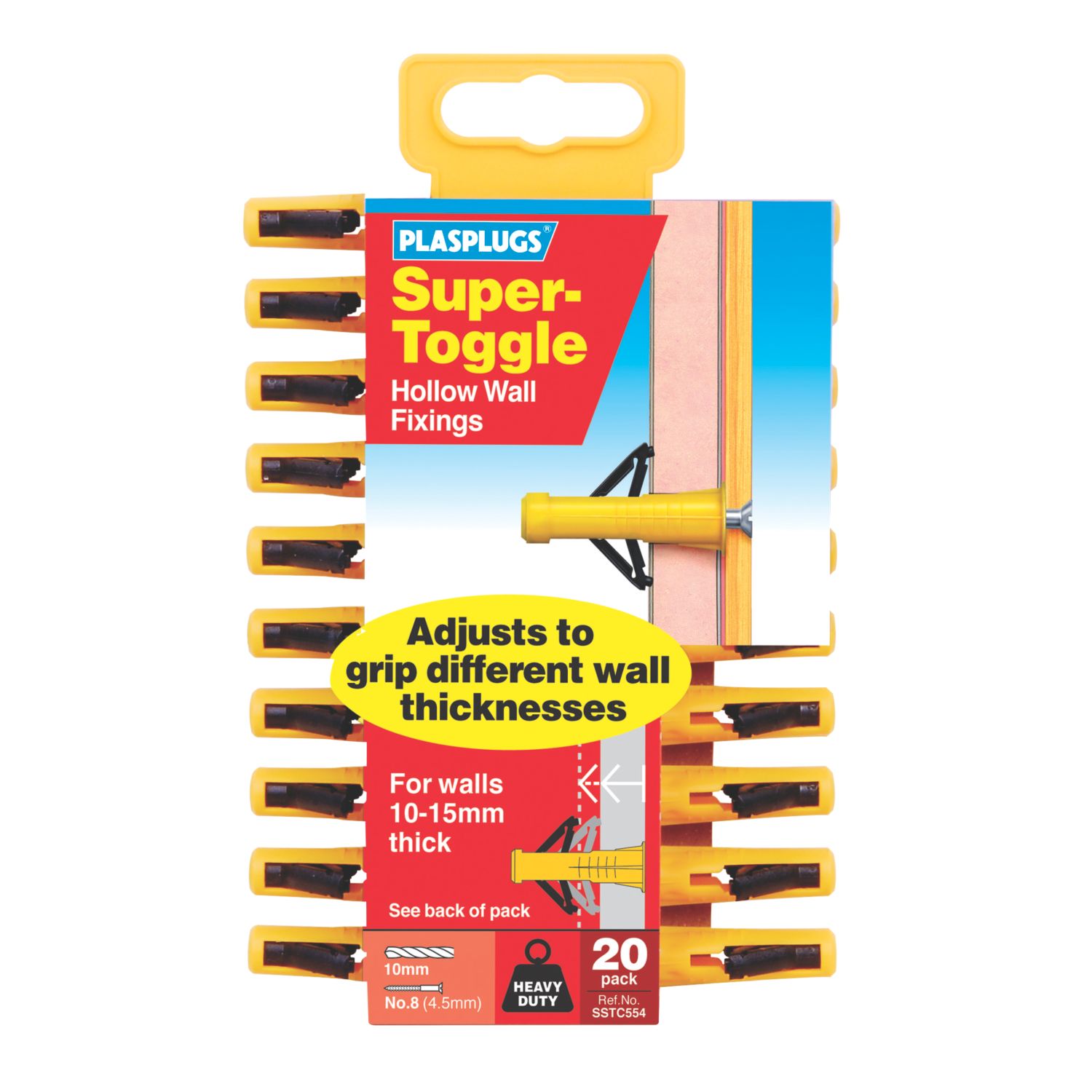 Plasplugs Hollow wall Hollow Wall Fixings 12mm x 37mm 20 Pack (6702K)