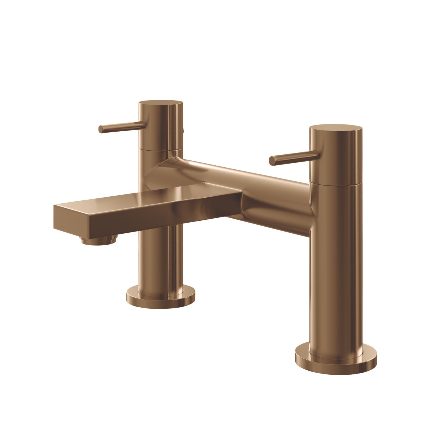 ETAL Blake Copper 145mm Deck Mounted Lever 2 Tap Holes Bath Mixer Tap (670KG)