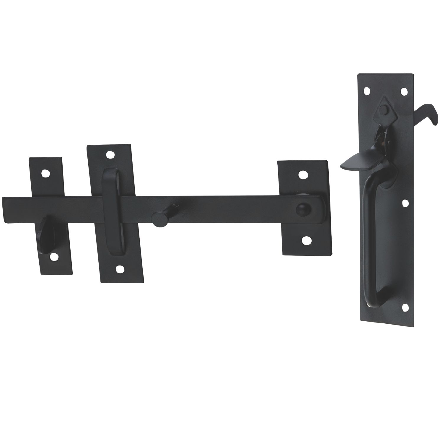 Hardware Solutions Suffolk Gate Latch Kit Black (6711T)