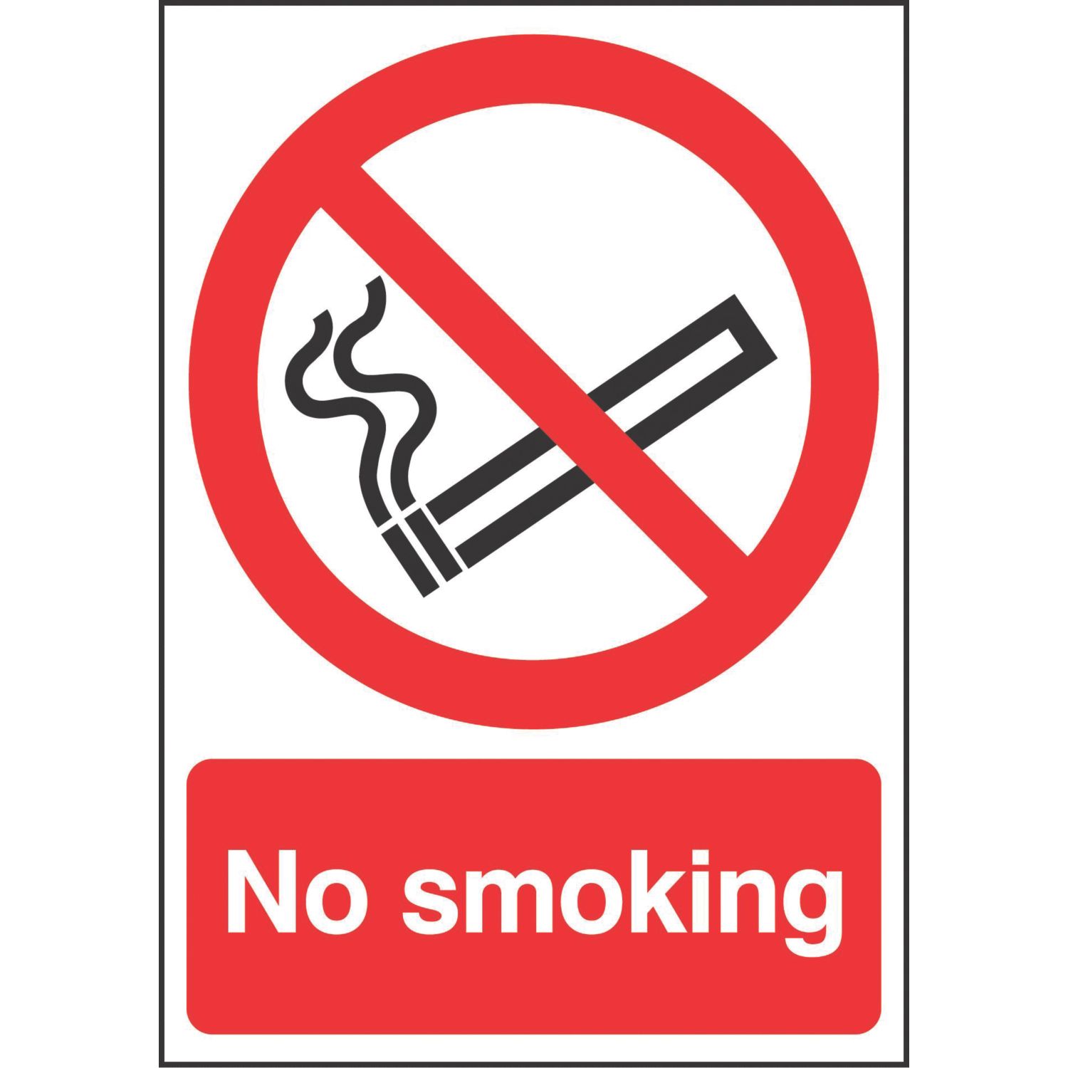 "No Smoking" Sign 210mm x 148mm (67156)