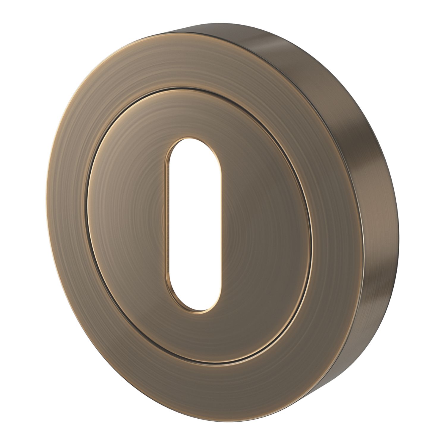 Smith & Locke Lormel Standard Escutcheon (Pair) Antique Brass 50mm (671FK)
