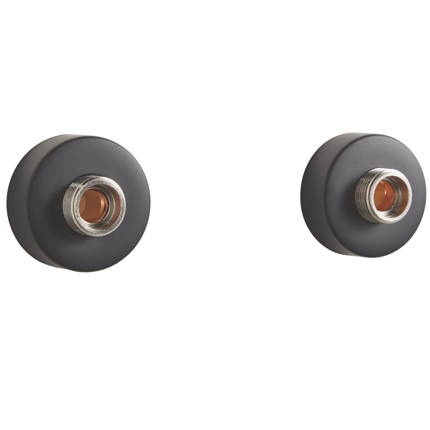 Highlife Bathrooms Round Shower Brackets Matt Black (671TJ)