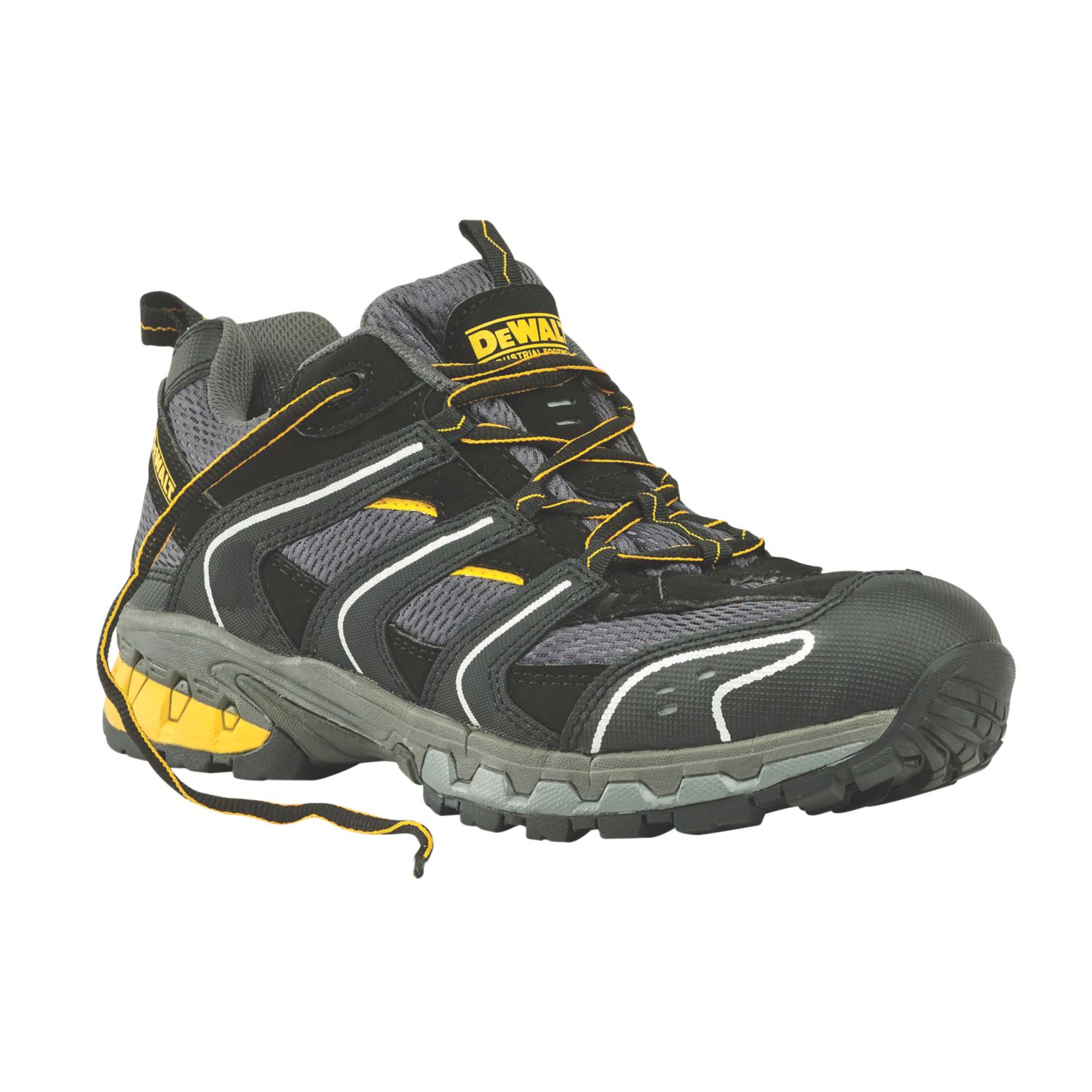 DEWALT Cutter Size 10 Grey/Black Steel Toe Cap Safety Trainers (67200)