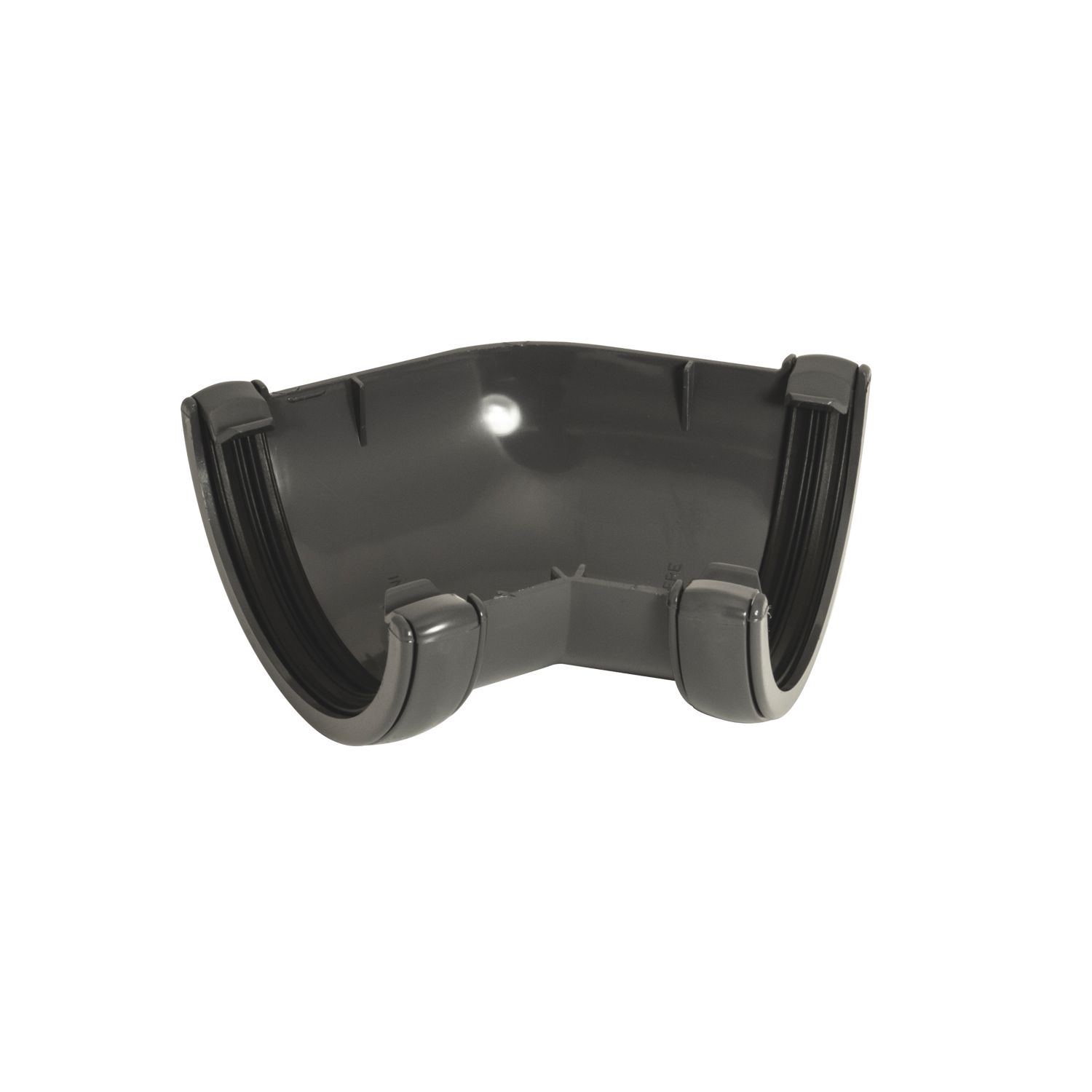 FloPlast uPVC 135° Half Round Gutter Angle Anthracite Grey 112mm (672KJ)
