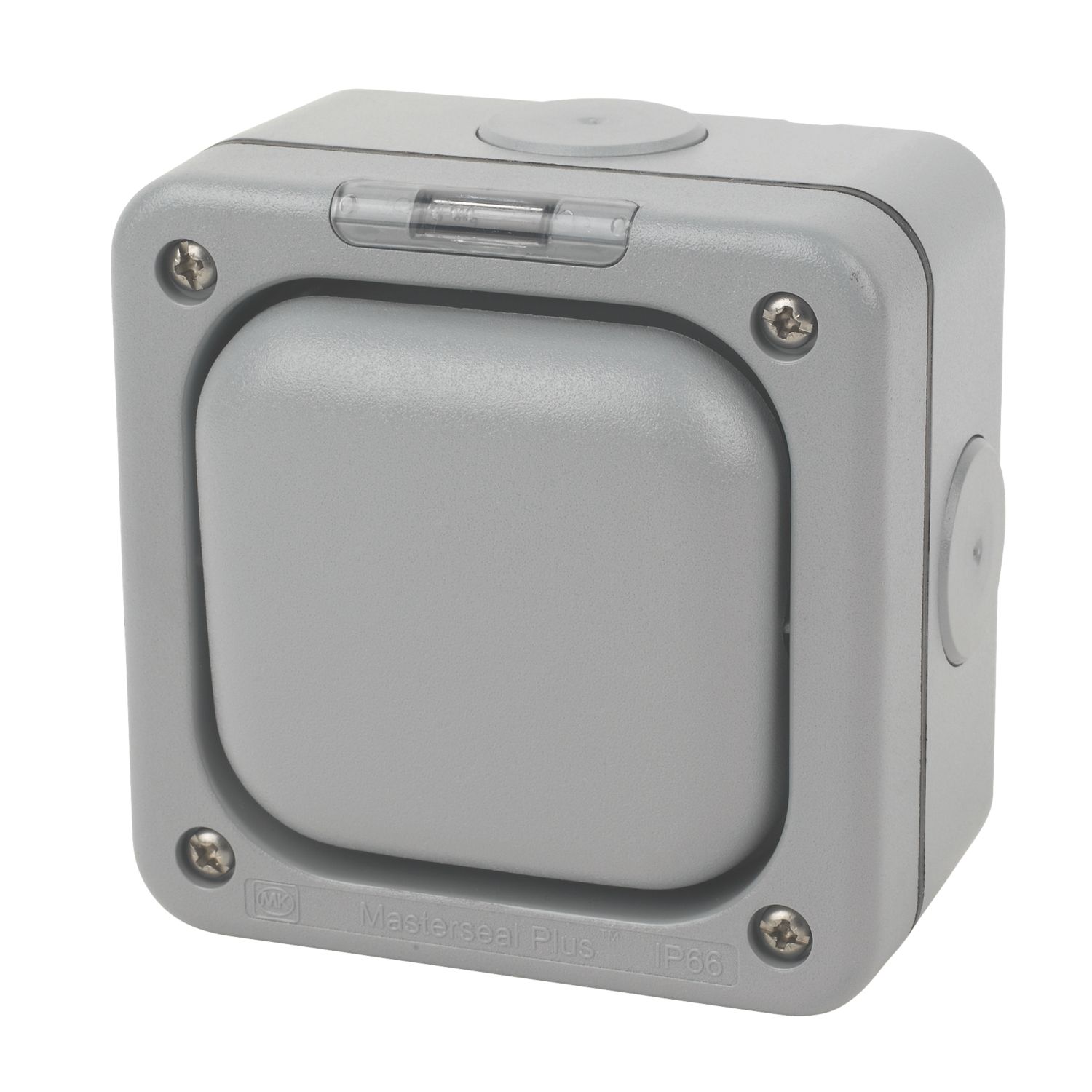 MK Masterseal IP66 10AX 1-Gang 2-Way Weatherproof Outdoor Switch with Neon (67378)