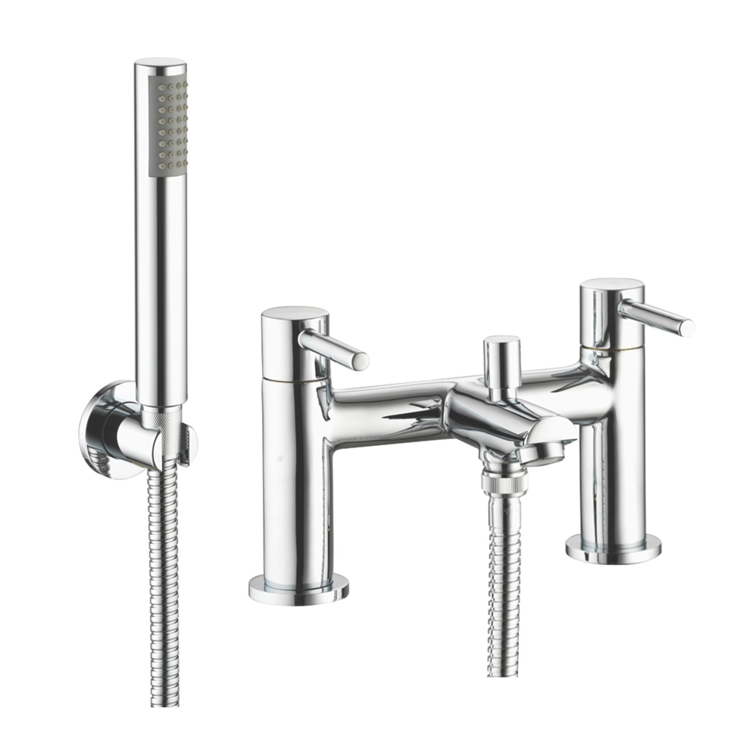 Aqualisa Uptown Chrome 143mm Deck Mounted Dual Control Manual Shower Mixer Tap (673AJ)