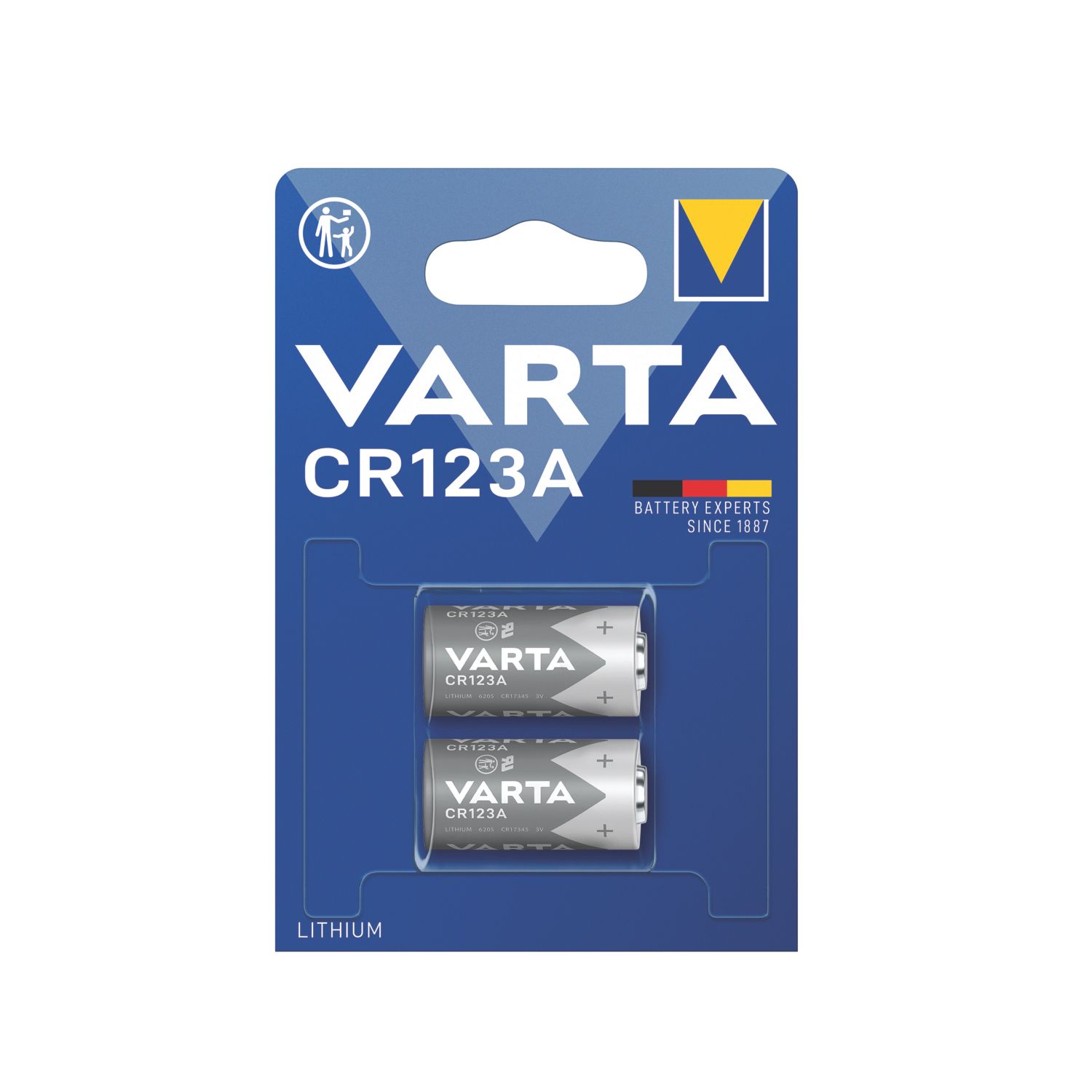 Varta CR123 3V Lithium Batteries 2 Pack (673FN)
