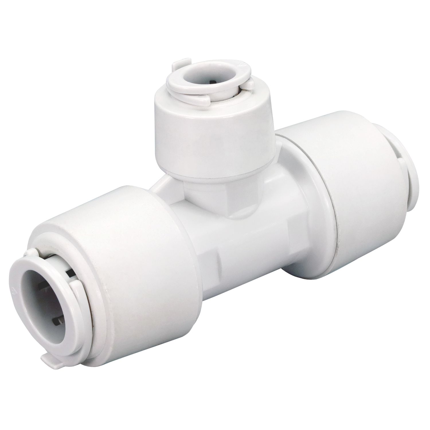 FloPlast FloFit+ Plastic Push-Fit Reducing Tee 15mm x 15mm x 10mm (673RF)