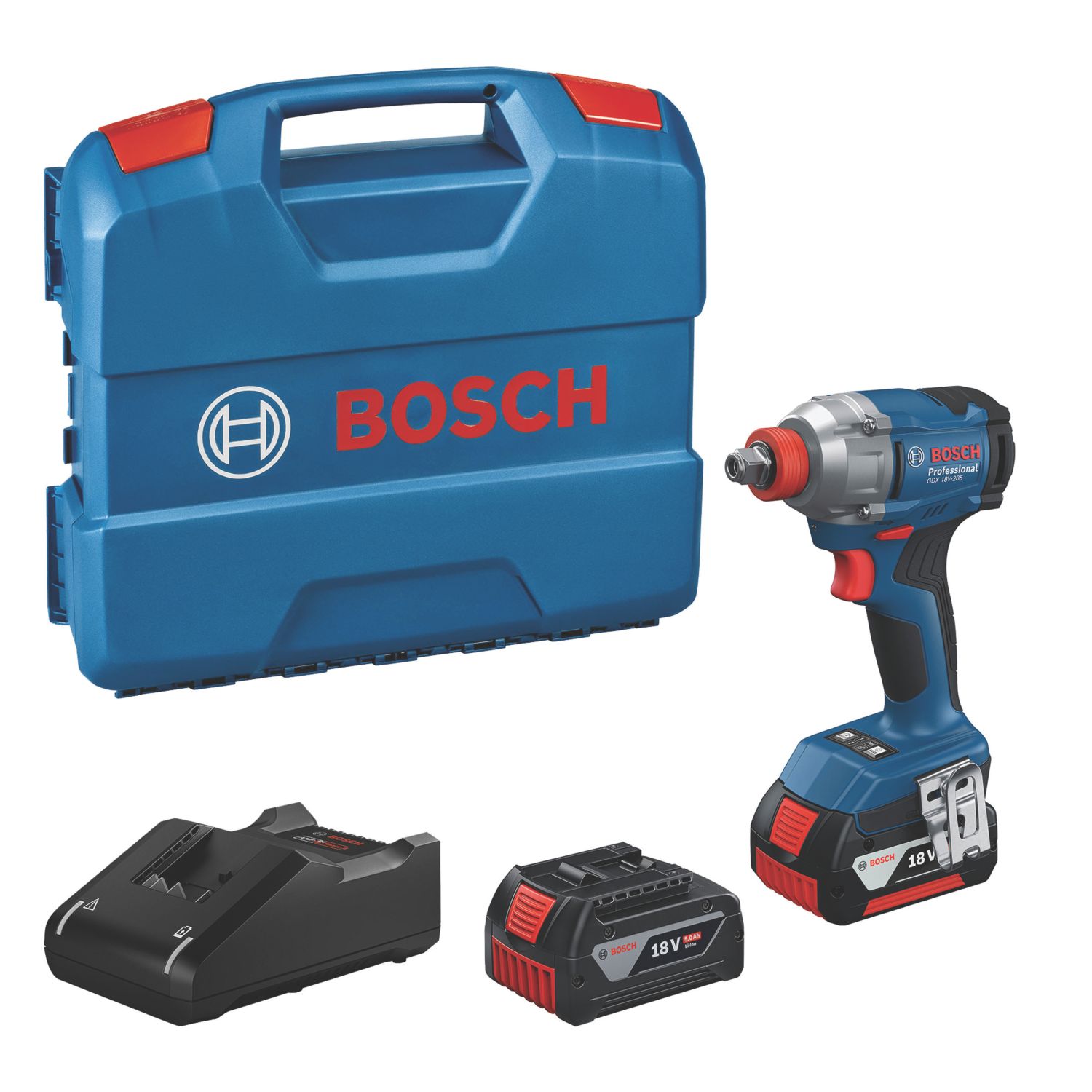 Bosch GDX 18V-285 18V 2 x 5.0Ah Li-Ion AMPShare Brushless Cordless Impact Driver/Wrench (674CY)