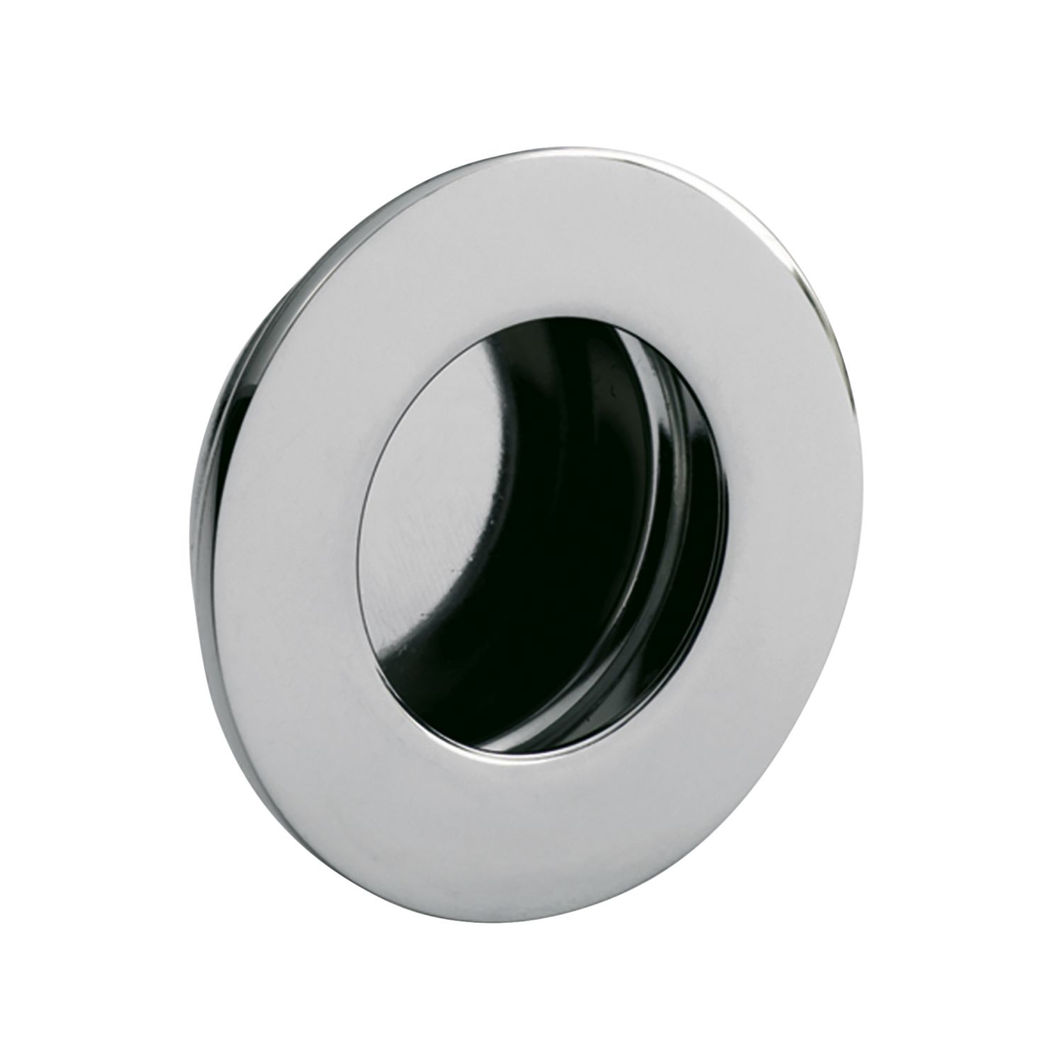 Eurospec Circular Flush Pull Handle 48mm Polished Stainless Steel (6760P)