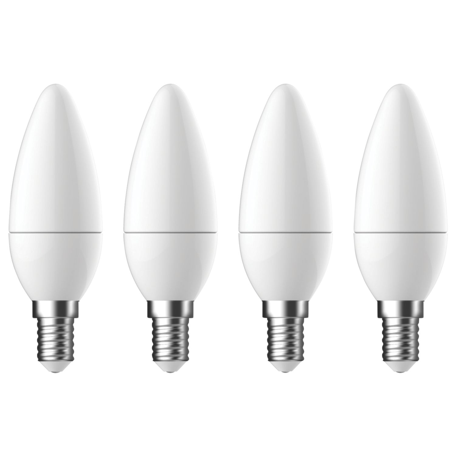 LAP E14 Candle LED Light Bulb 470lm 4.2W 4 Pack (677PP)