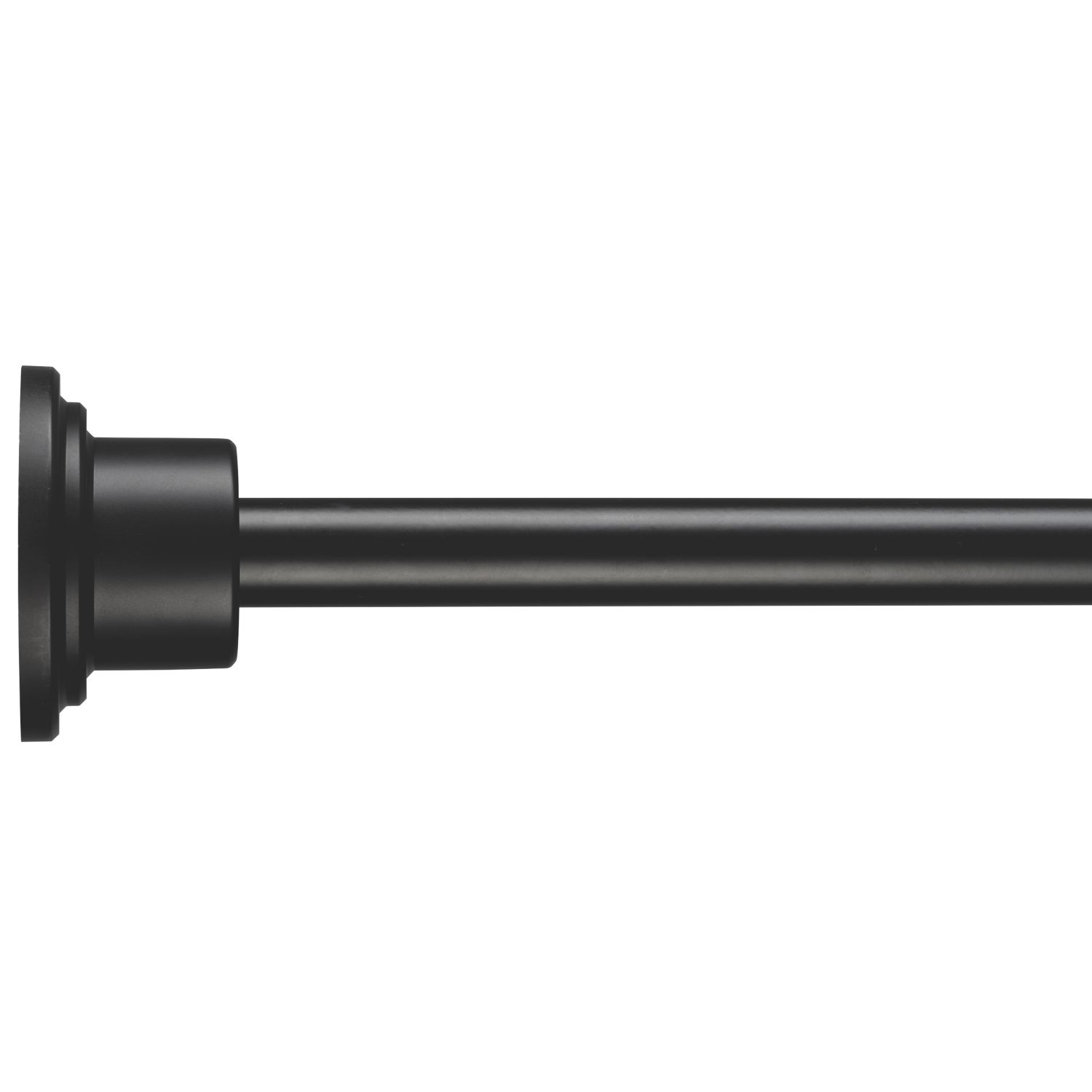 Croydex Round Telescopic Shower Rod Aluminium Black 2298mm (678KK)