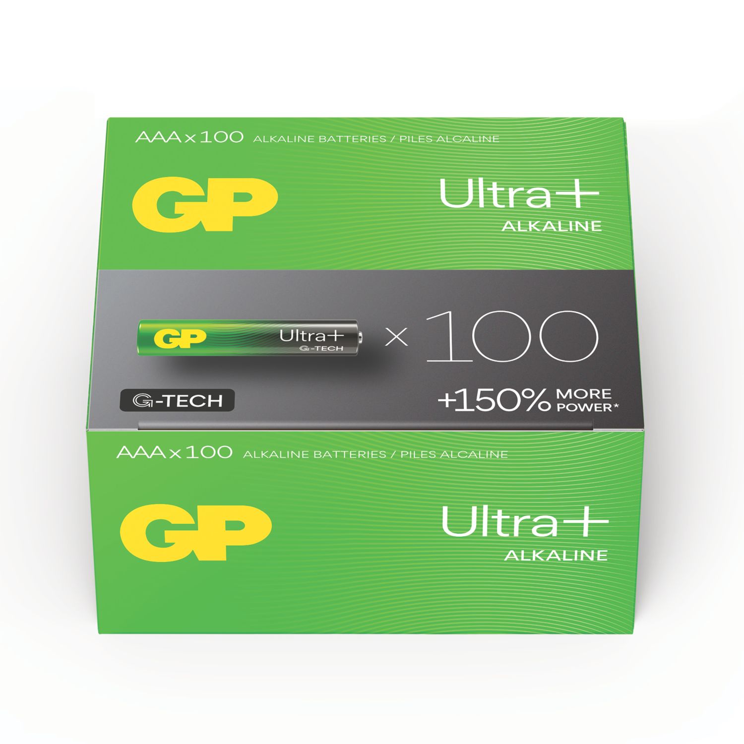 GP Batteries Ultra Plus AAA 1.5V Alkaline Batteries 100 Pack (678RM)