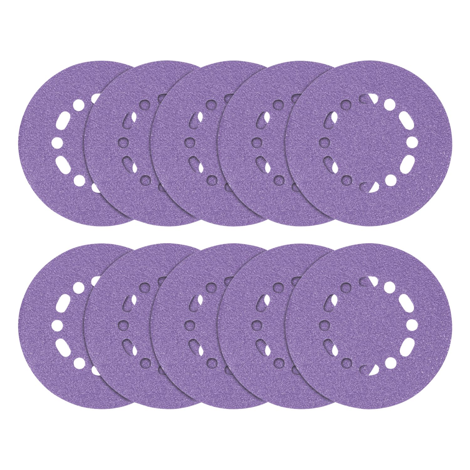Trend AB/150/240A 240 Grit 12-Hole Punched Multi-Material Sanding Discs 150mm 10 Pack (679PV)