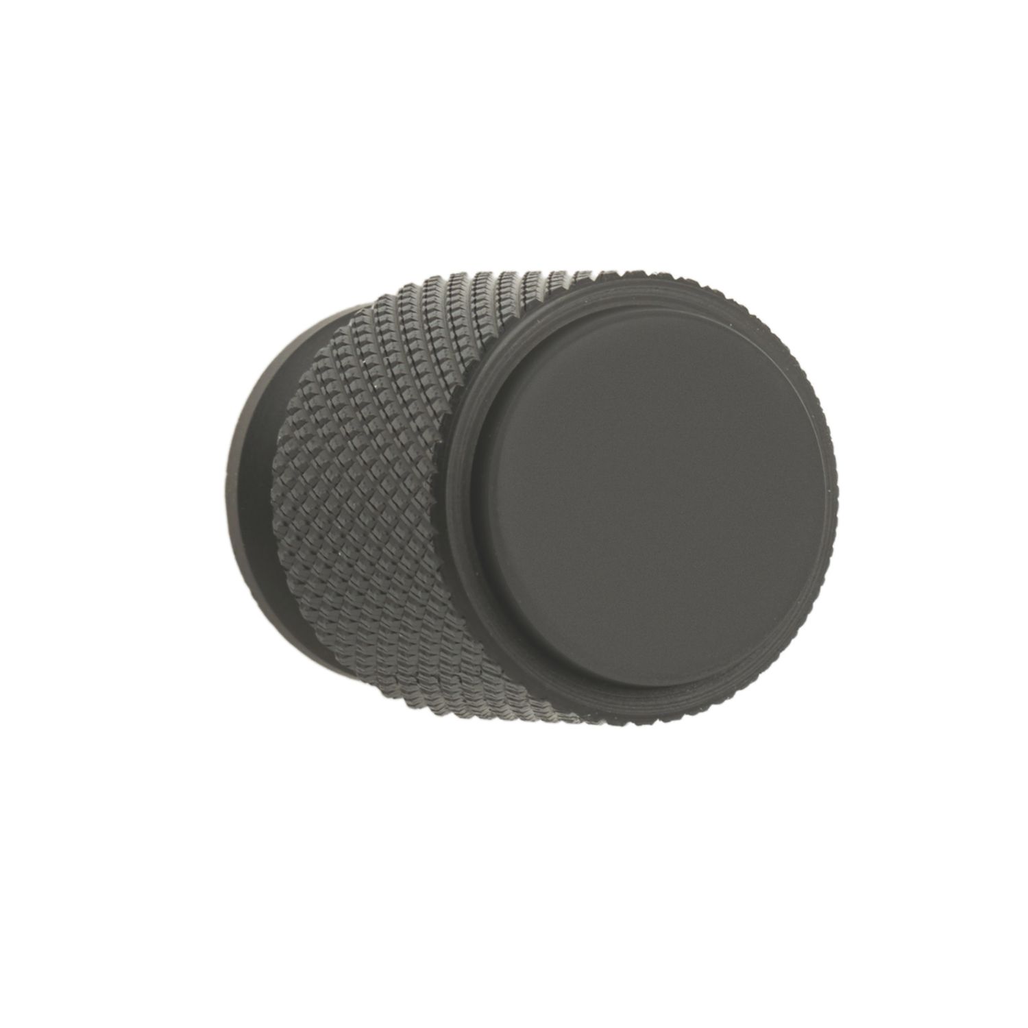Elite Knobs & Handles Kensington Knurled Cabinet Knob Matt Black 20mm (680KK)