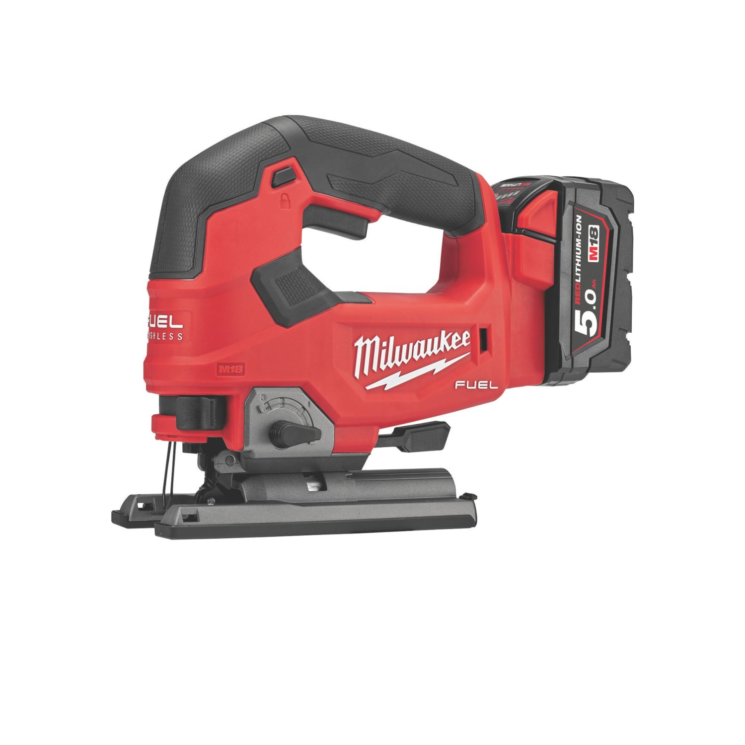 Milwaukee M18 FJS-502X FUEL 18V 2 x 5.0Ah Li-Ion RedLithium Brushless Cordless Jigsaw (681GX)