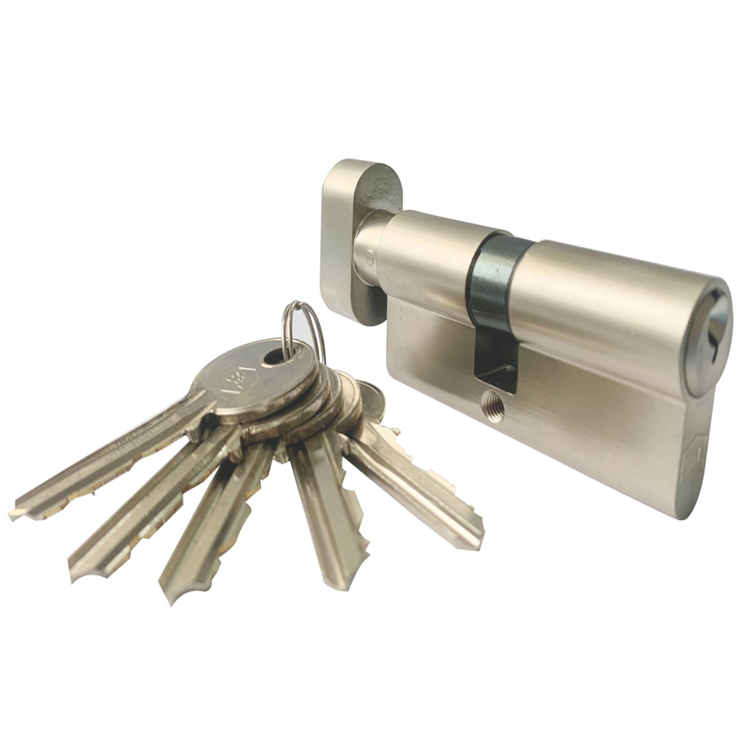 Smith & Locke 6-Pin Cylinder Thumbturn Lock 45-50 (95mm) Satin Nickel (681TE)