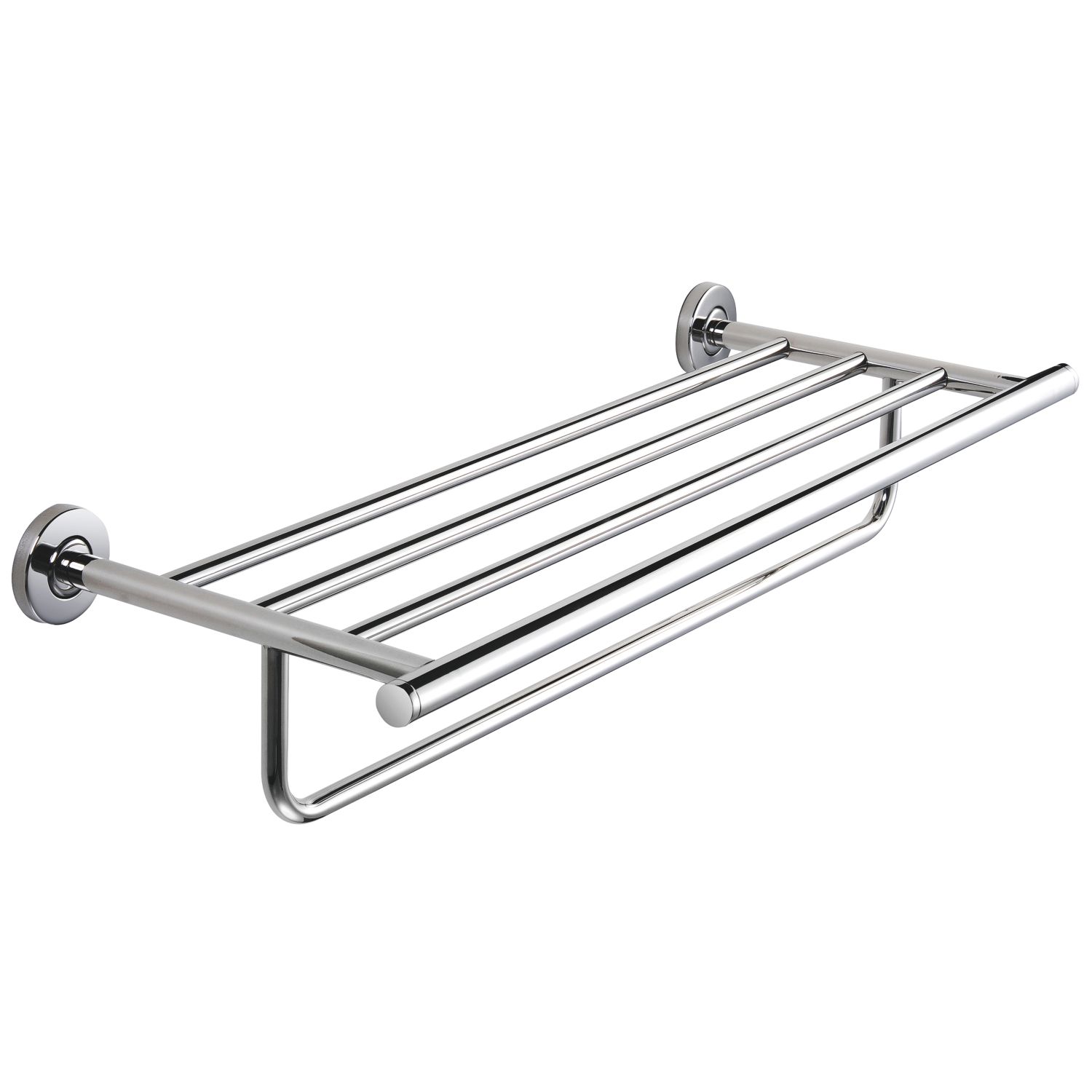Medius Towel Rail Shelf Chrome 600mm x 220mm x 120mm (682GT)