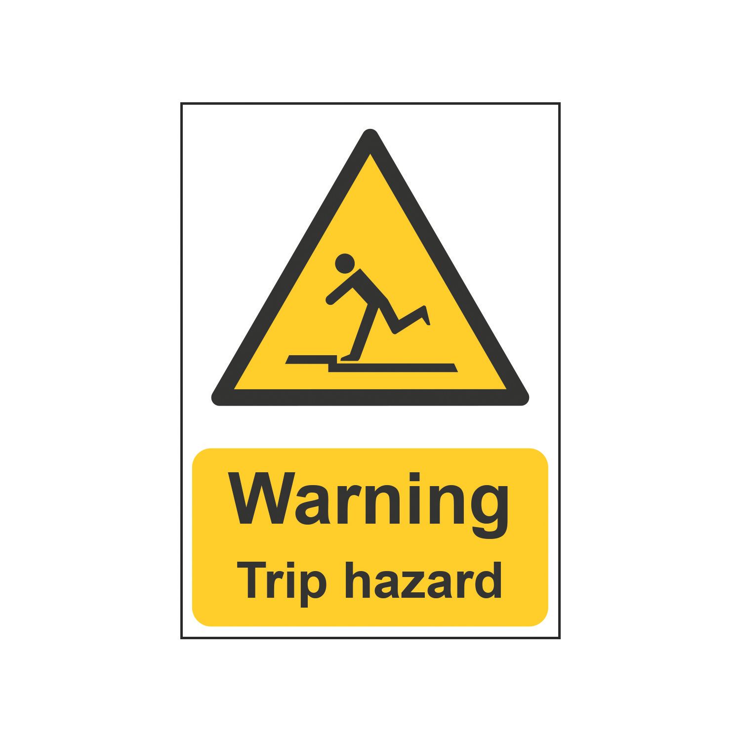 Essentials "Warning Trip Hazard" Sign 210mm x 148mm (682HL)
