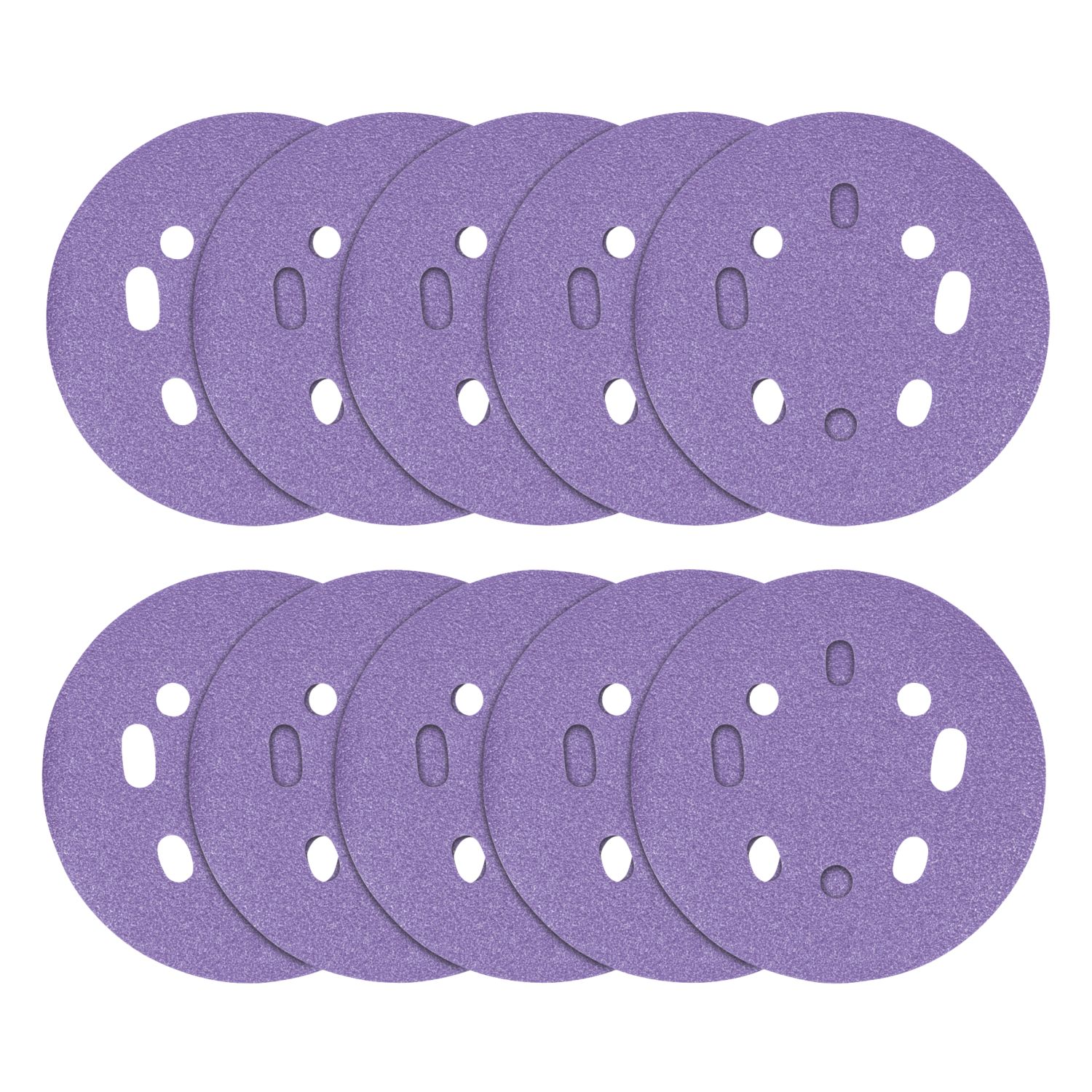 Trend AB/125/240A 240 Grit 8-Hole Punched Multi-Material Sanding Discs 125mm 10 Pack (682PV)