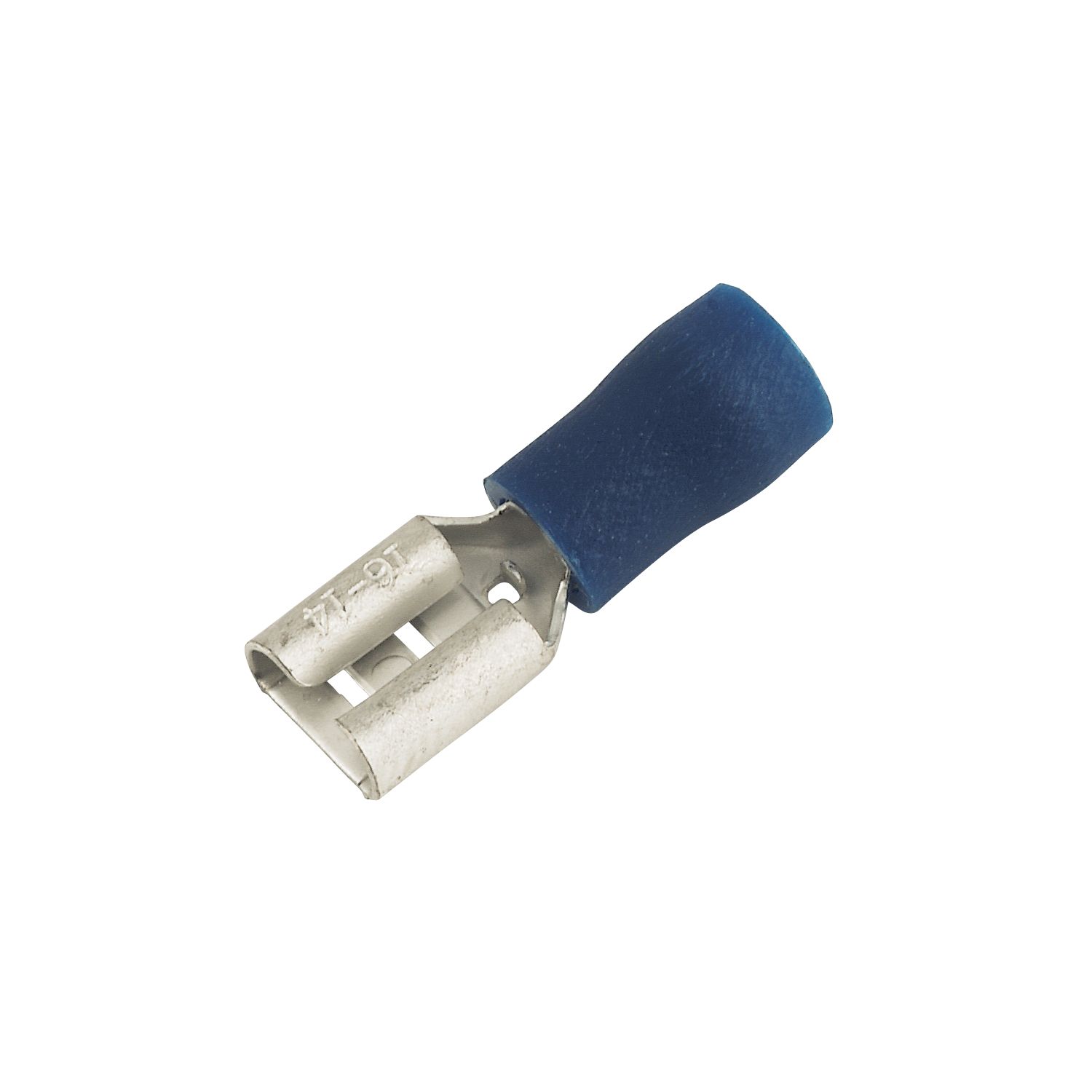 Essentials Insulated Blue 6.3mm Push-On (F) Crimps 100 Pack (68327)