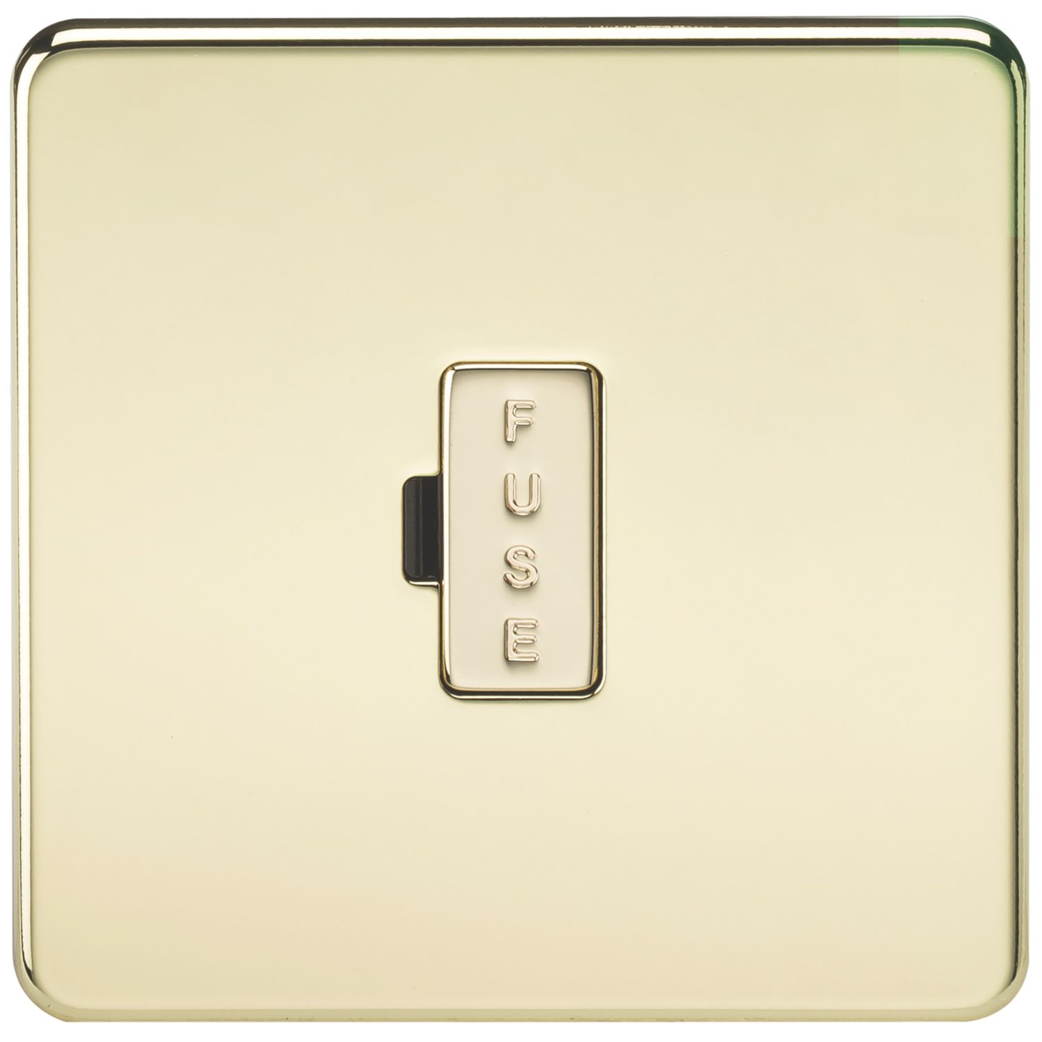 Knightsbridge 13A Unswitched Fused Spur Polished Brass (683TX)