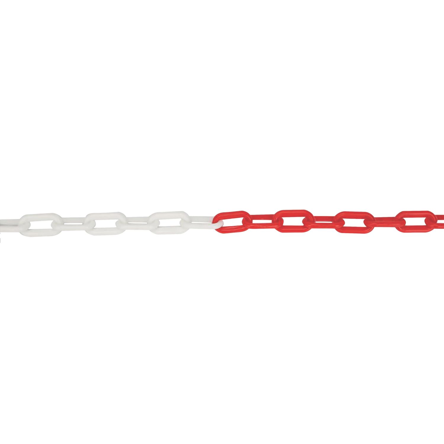 Essentials Plastic Red/White Chain x 25m (684RE)