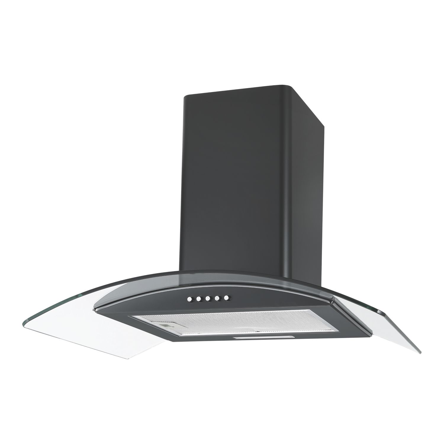Essentials Curved Glass Hood Black 600mm (684VK)