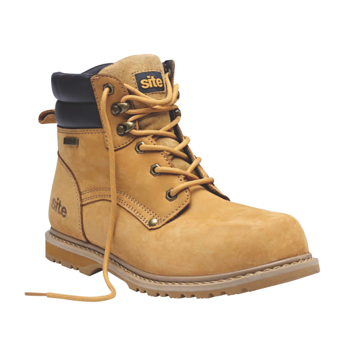 Site Savannah Size 12 Tan Waterproof Steel Toe Cap Safety Boots (6853P)
