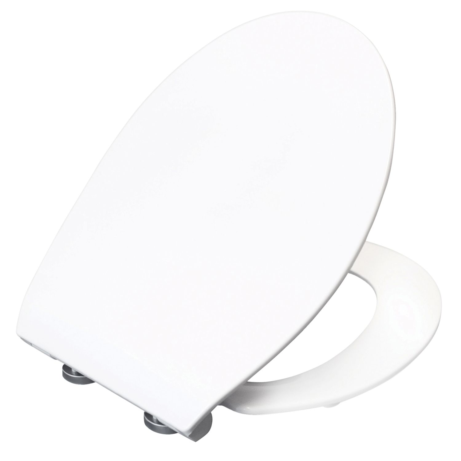 Bemis Click & Clean Slim Soft-Close with Quick-Release Toilet Seat Thermoset Plastic White (687PH)