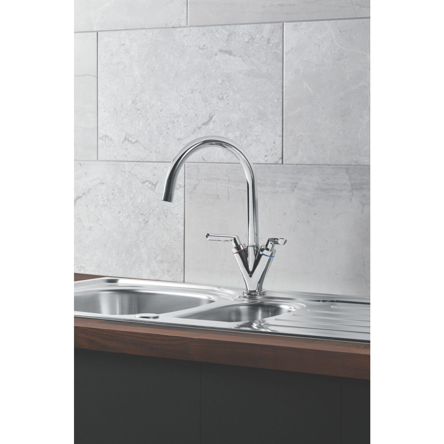 Shannon Mono Mixer Kitchen Tap Chrome (6886T)