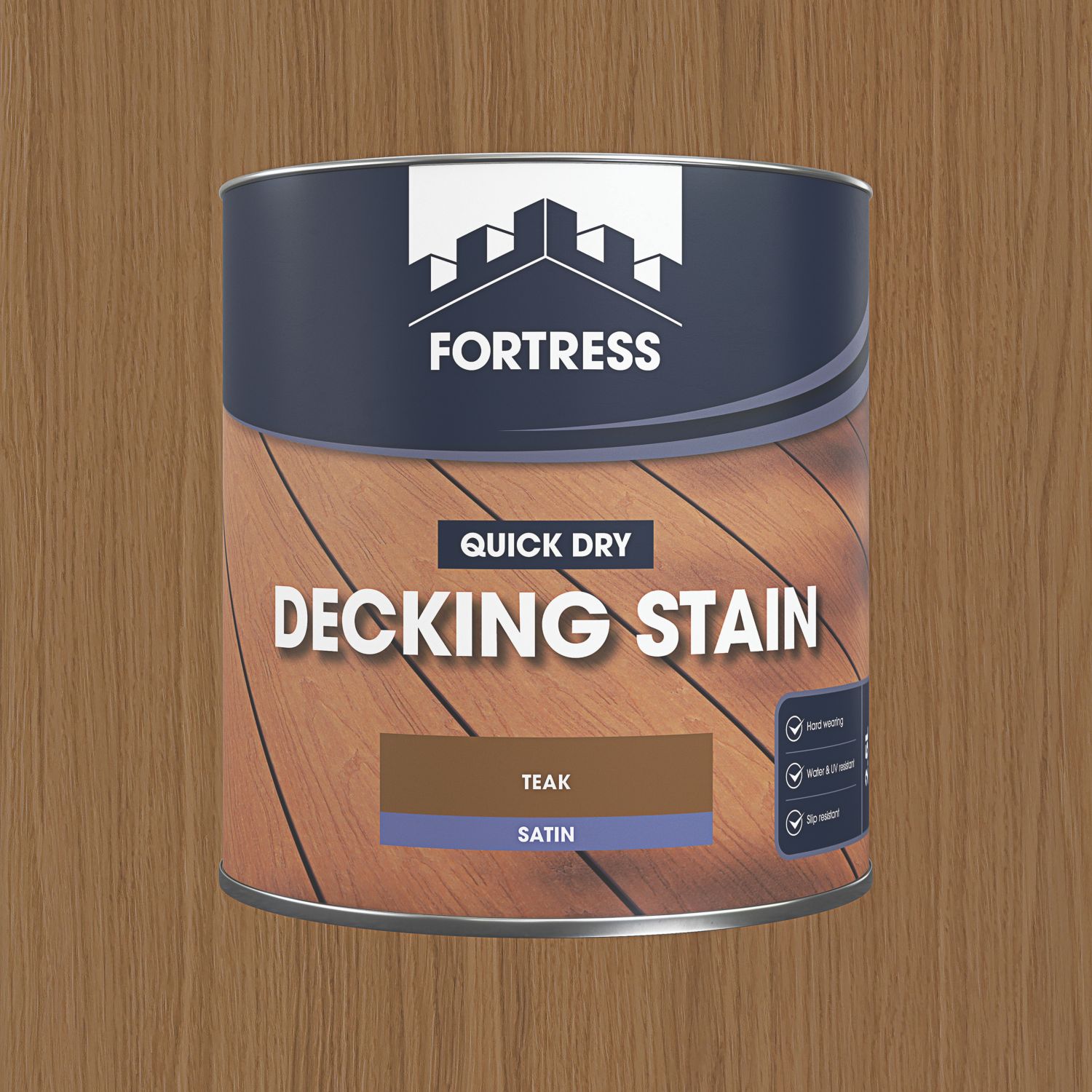 Fortress 2.5Ltr Teak Anti Slip Decking Stain (688PC)