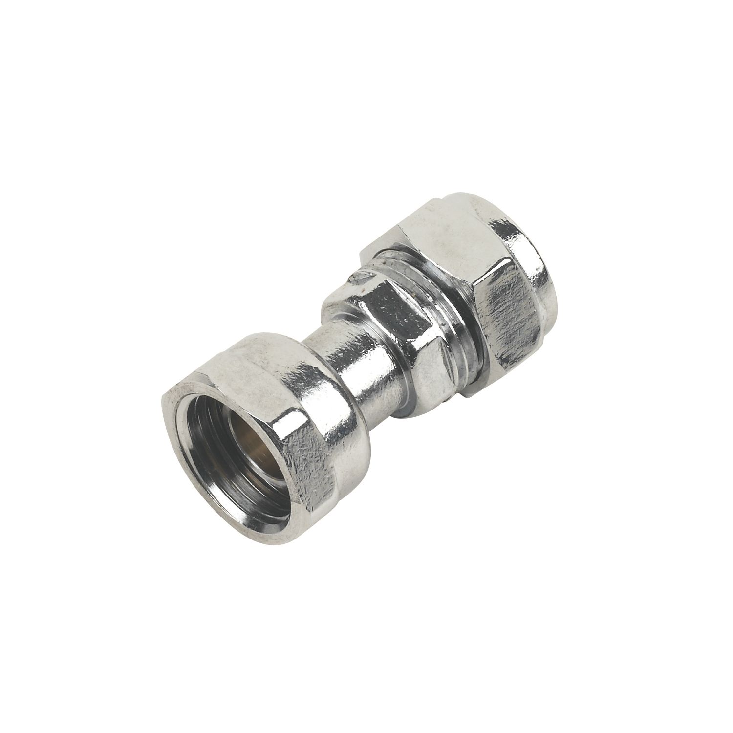 Flomasta Brass Compression Straight Tap Connector 15mm x 1/2" (69147)