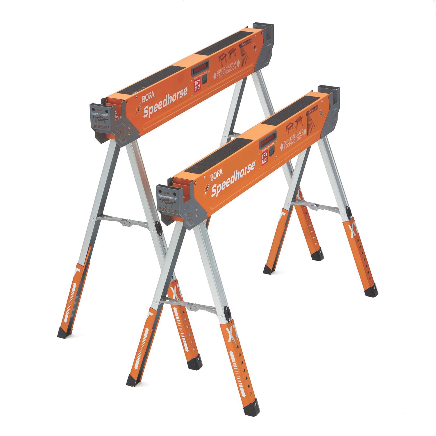 Bora 4550 Speedhorse XT Adjustable Saw Horse 83mm 2 Pack (691RG)