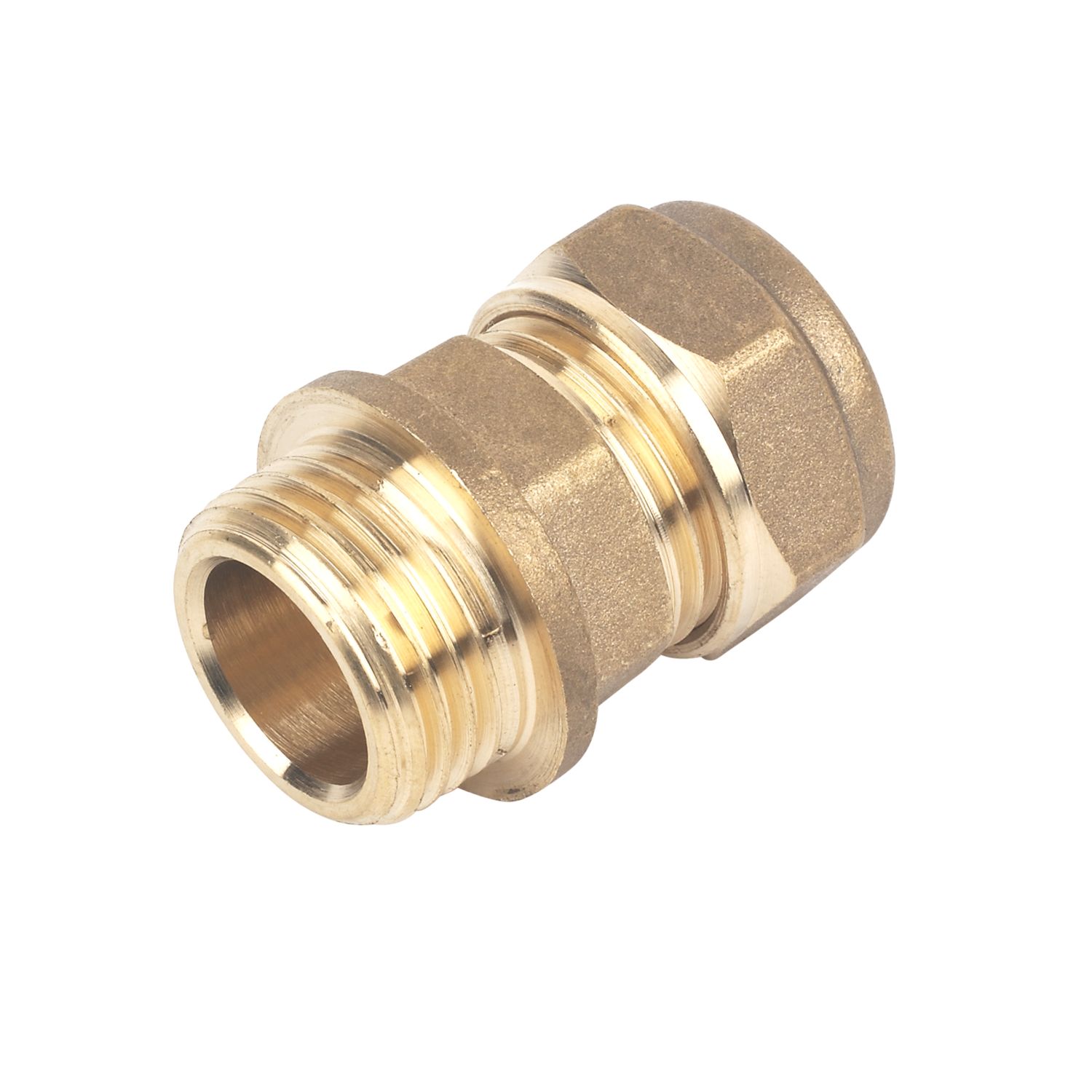 Flomasta Brass Compression Adapting Male Coupler 15mm x 1/2" (69358)
