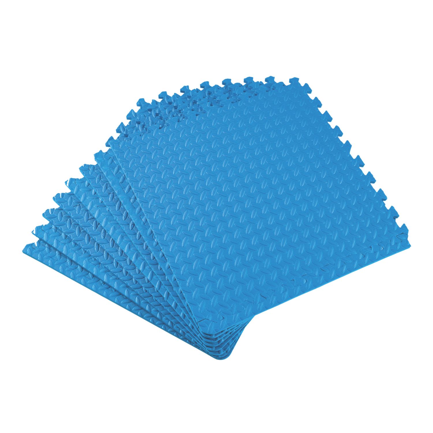 Essentials Interlocking Floor Tiles Blue 10mm 8 Pack (693PH)