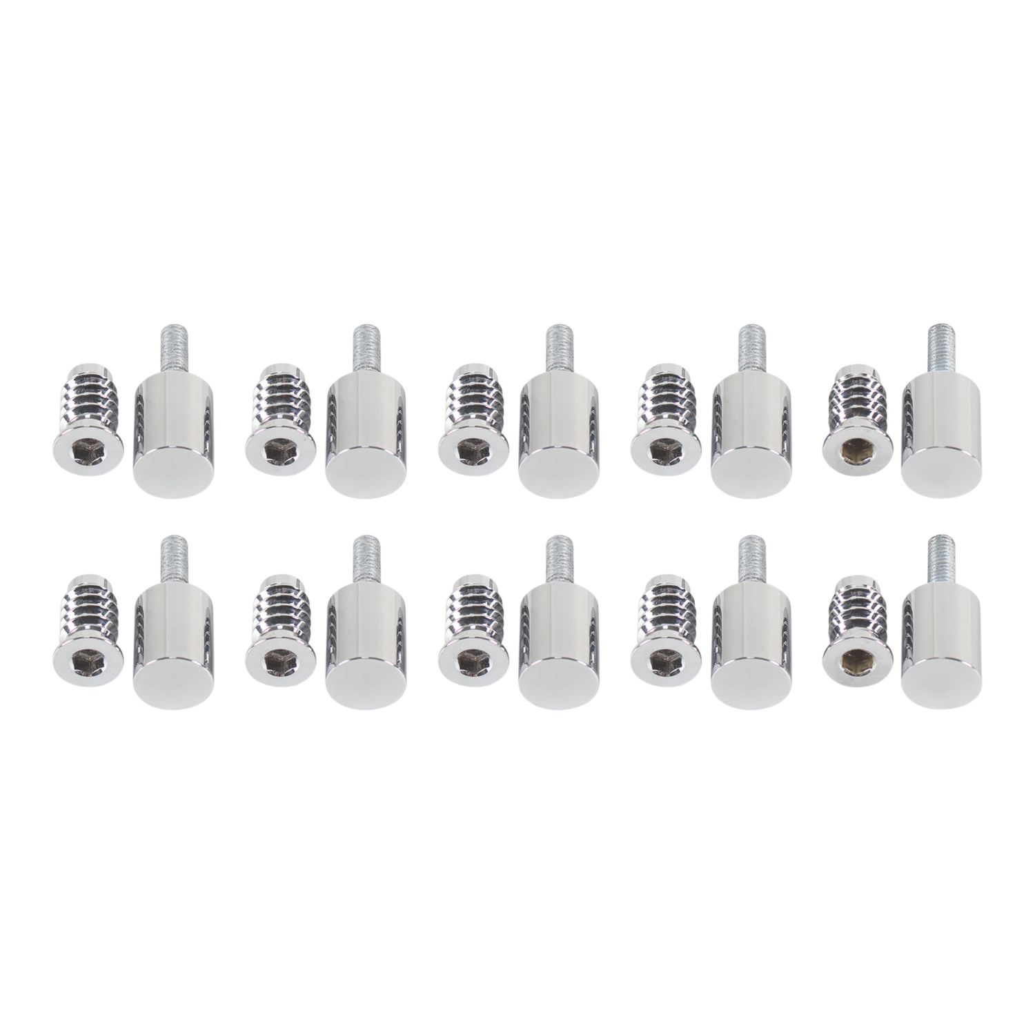 Smith & Locke 39mm Sash Stops Polished Chrome 10 Pack (693YX)