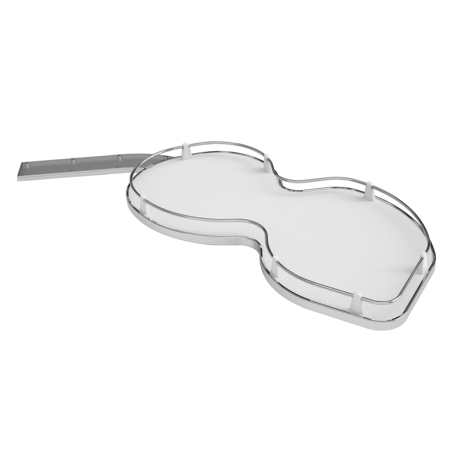 Hafele White / Chrome LH/RH Pull-Out Trays 1000mm (6952P)