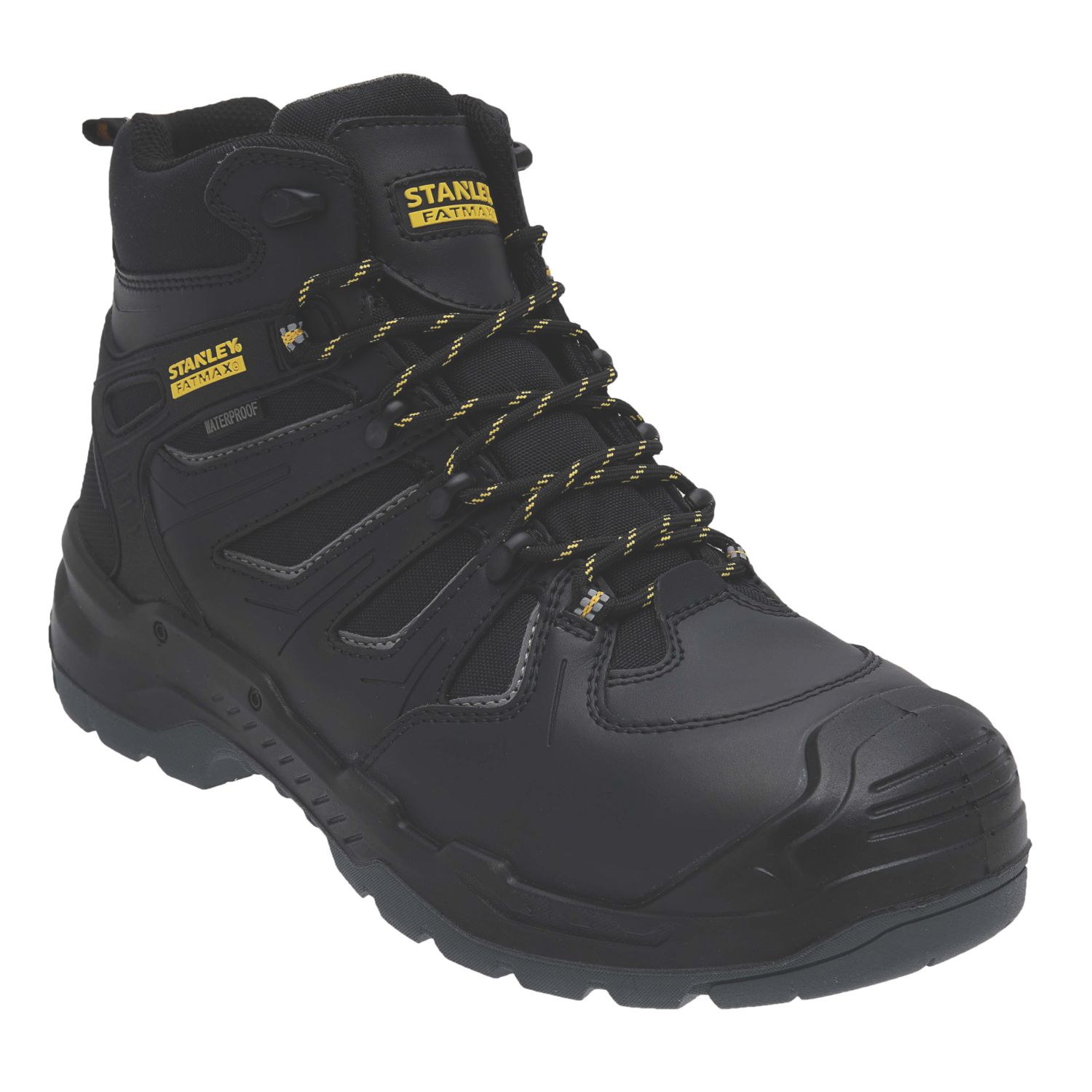 Stanley FatMax Mountford Size 12 Black Waterproof Steel Toe Cap Safety Boots (695KN)