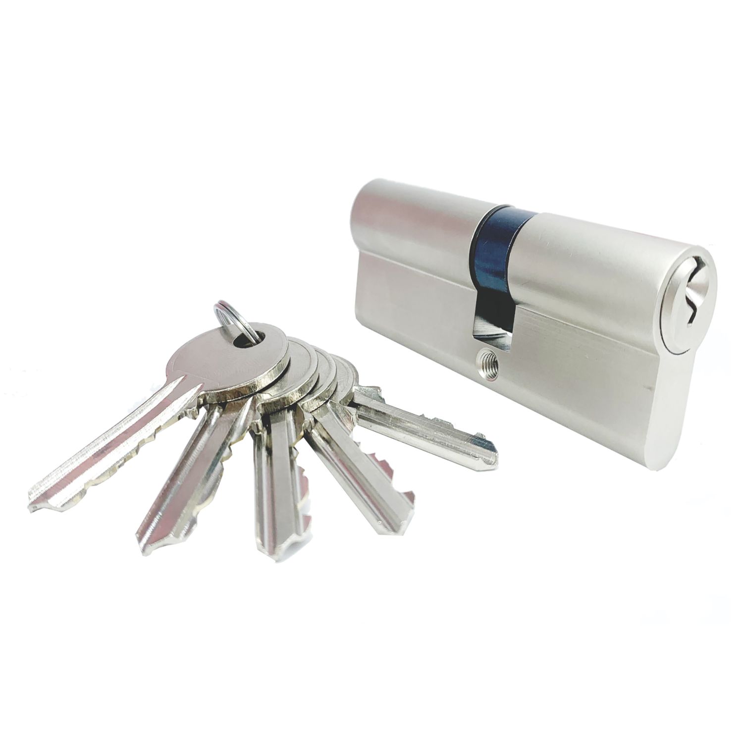 Smith & Locke 6-Pin Double Cylinder Lock 50-50 (100mm) Satin Nickel (696TL)