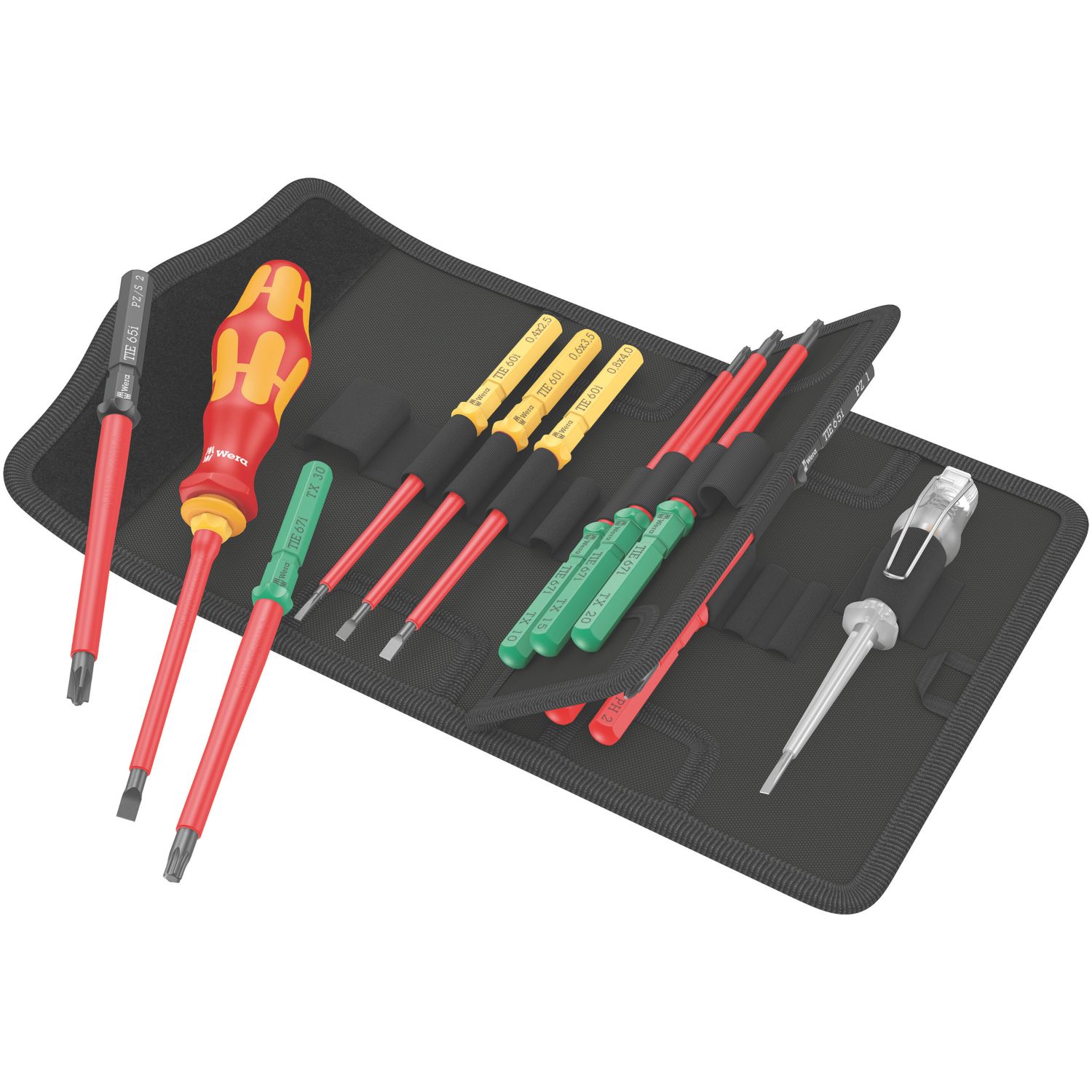 Wera Kraftform Kompakt 16 Universal 1 Tool Finder VDE Interchangeable Insulated Screwdriver Set 16 Pieces (696VM)