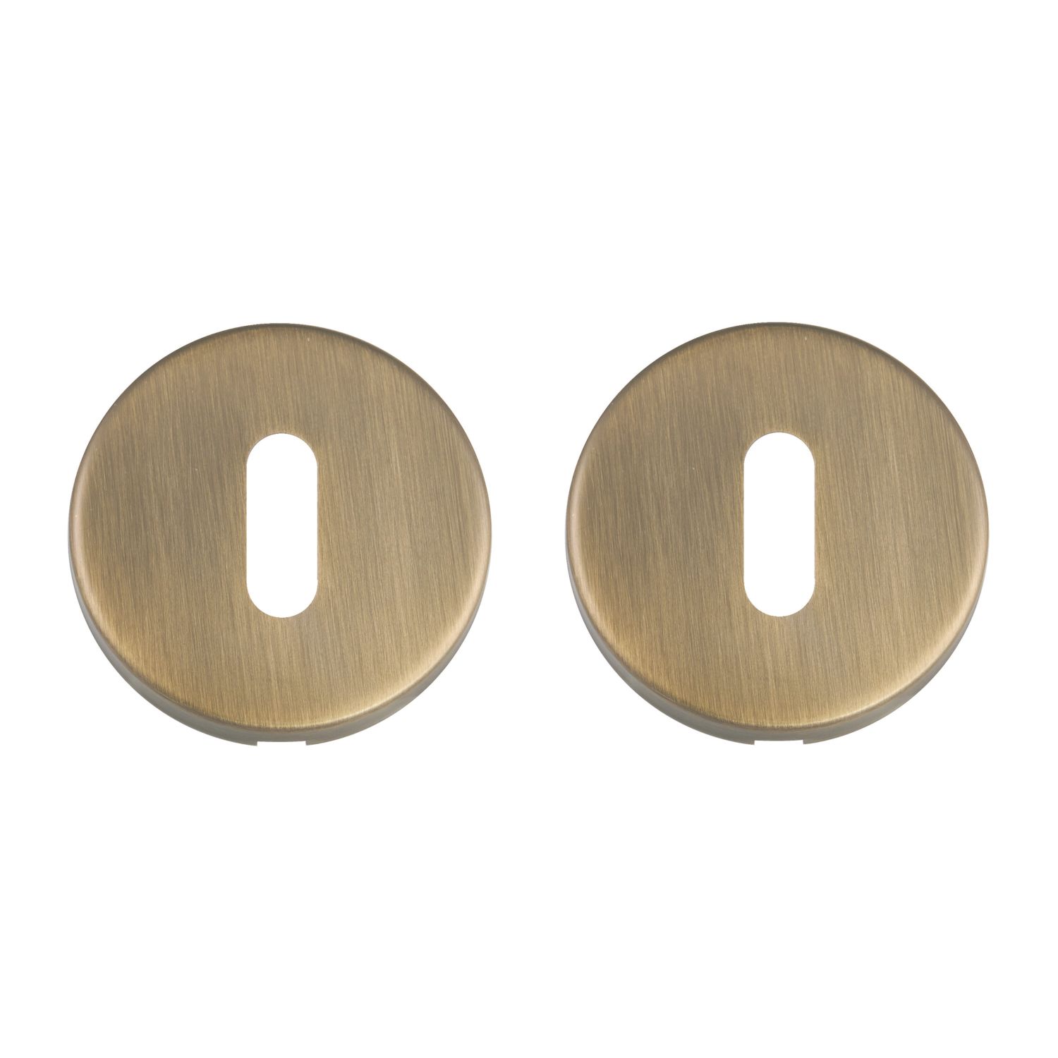 Eclipse Fire Rated Standard Escutcheon (Pair) Antique Brass 52mm (697KW)